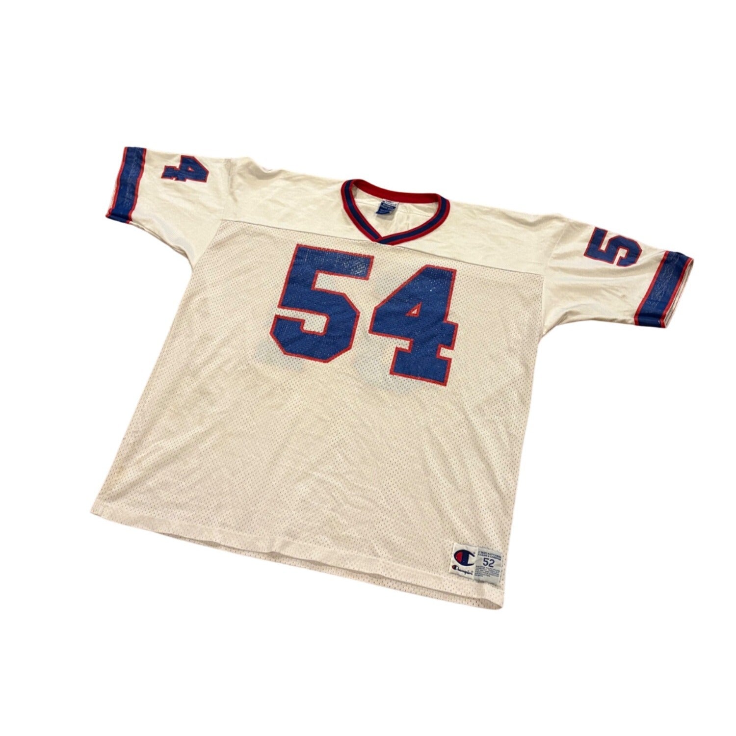 Vintage 90's Champion Buffalo Bills Chris Spielman #54 NFL Jersey Men's Size 52
