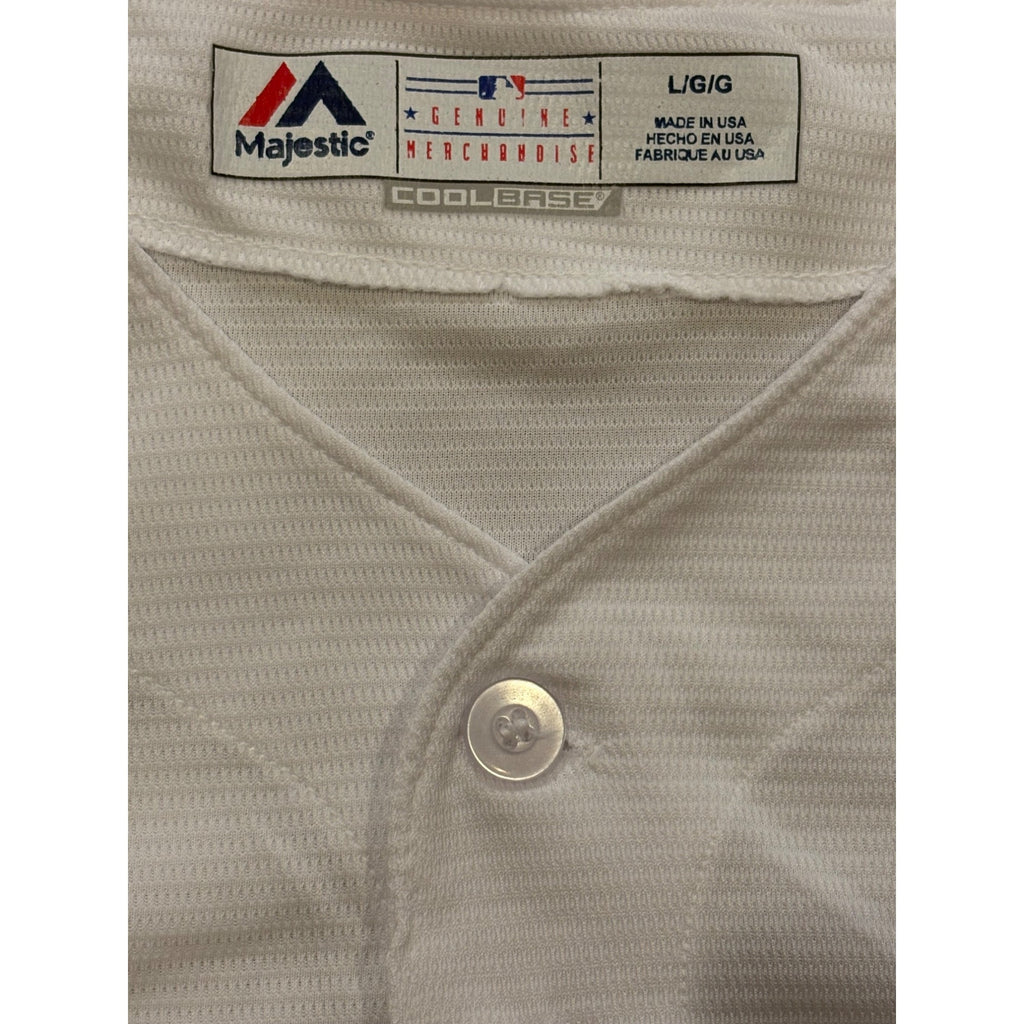 Majestic Milwaukee Brewers Cool Base MLB Baseball White Men's Size Large NEW