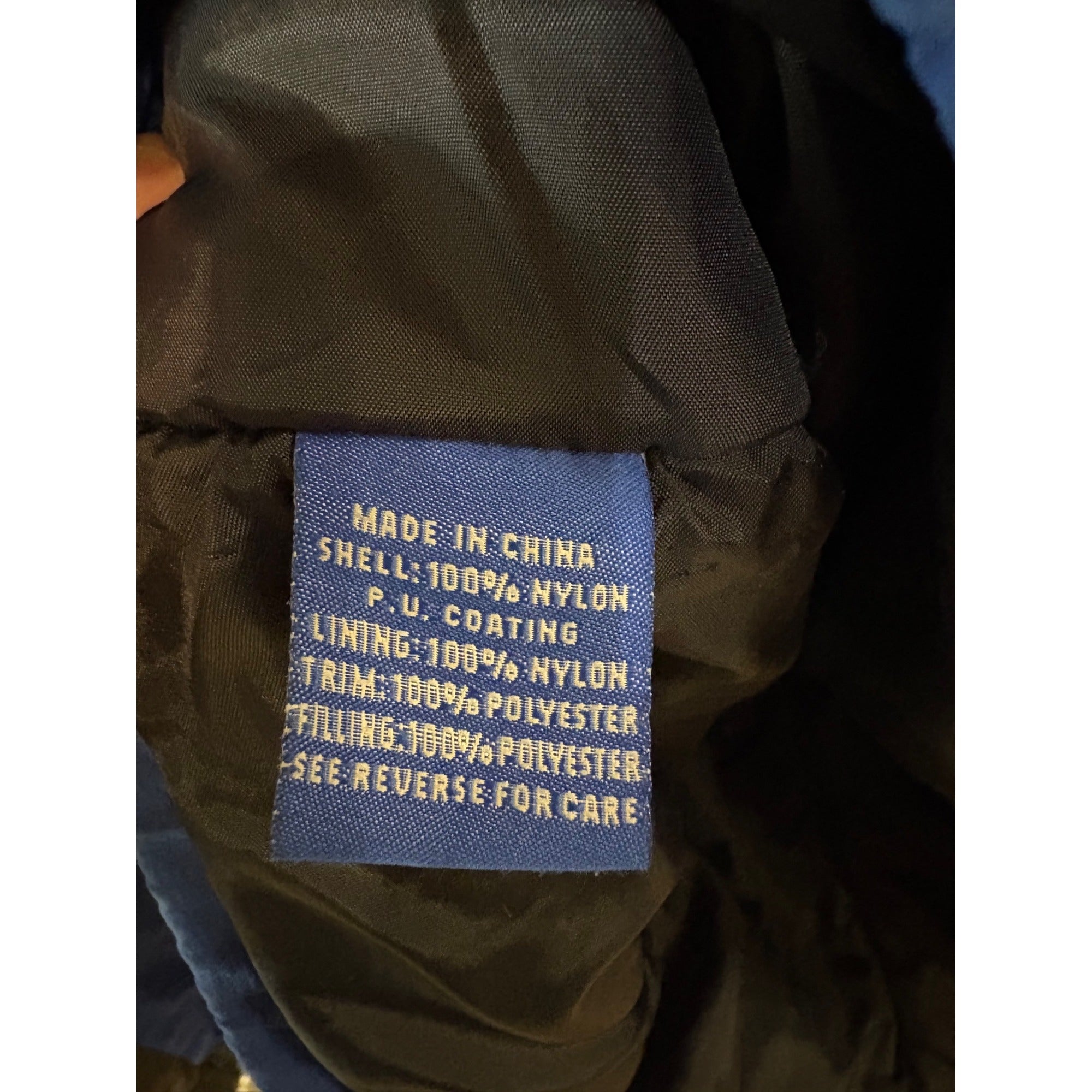 Starter New York Rangers NHL Hockey Puffer Jacket Youth Large Blue 1/2 Zip