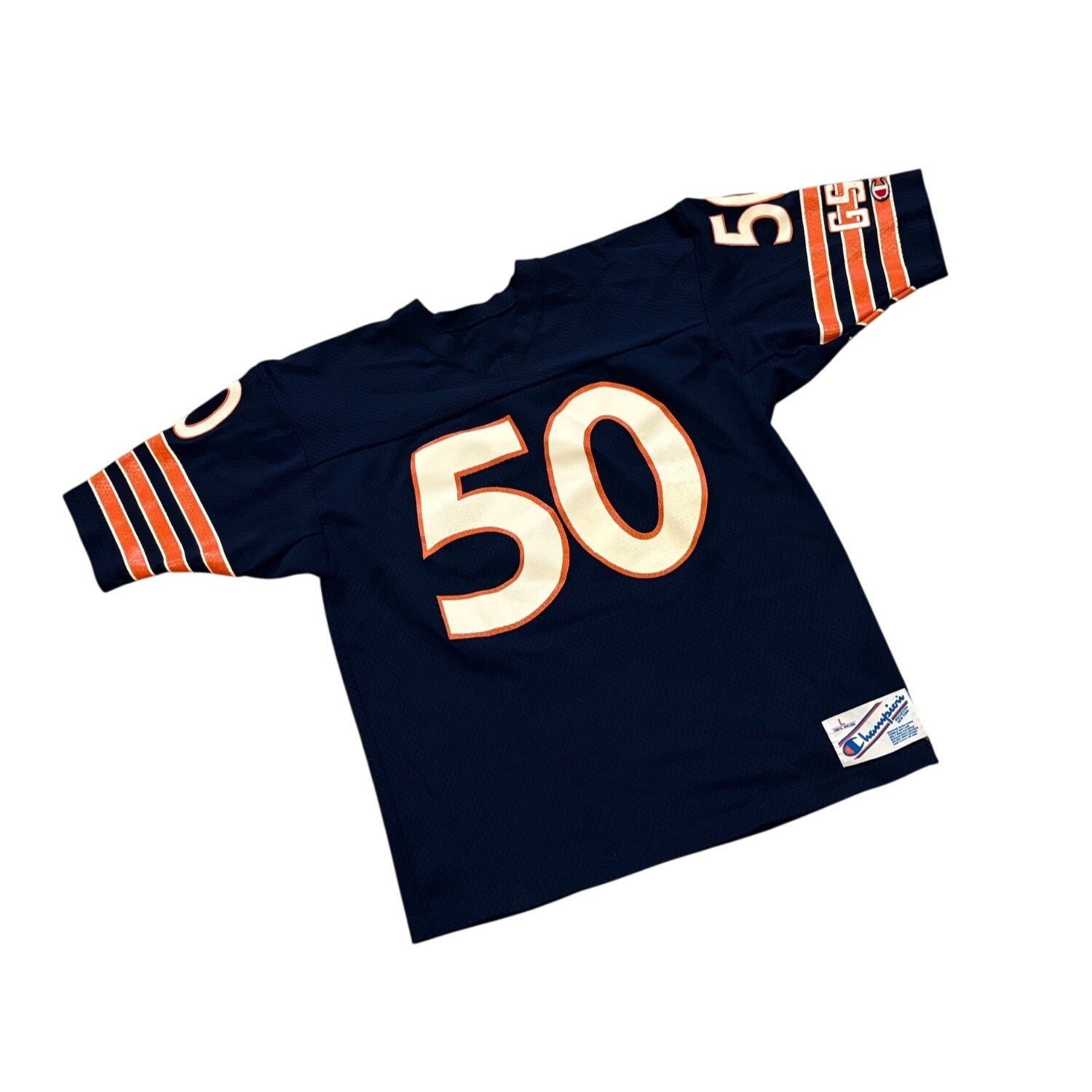 Vintage 80s Champion Mike Singletary #50 NFL Football Jersey Navy Blue Large