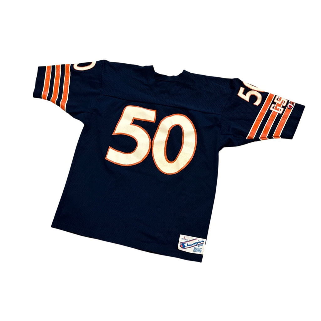 Vintage 80s Champion Mike Singletary #50 NFL Football Jersey Navy Blue Large