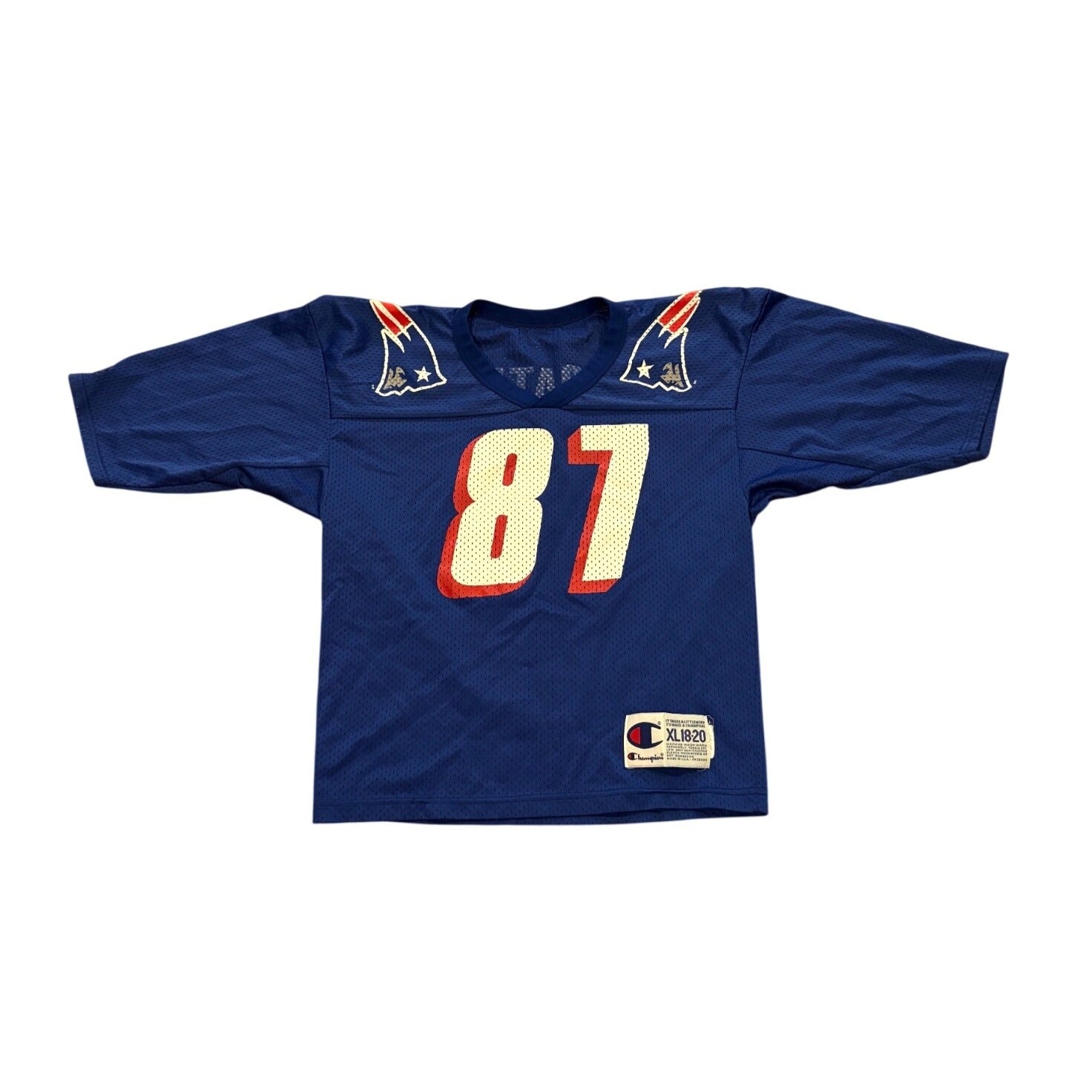 Vintage 90s Champion New England Patriots Ben Coates #87 NFL Jersey Youth XL