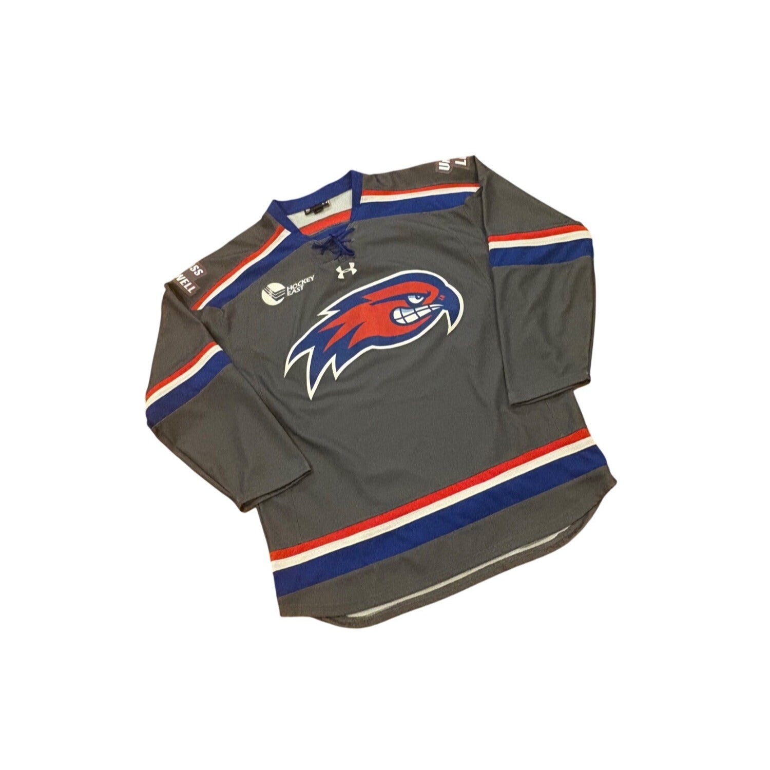 Under Armour UMass Lowell River Hawks Gray Alternate NCAA Hockey Jersey Medium