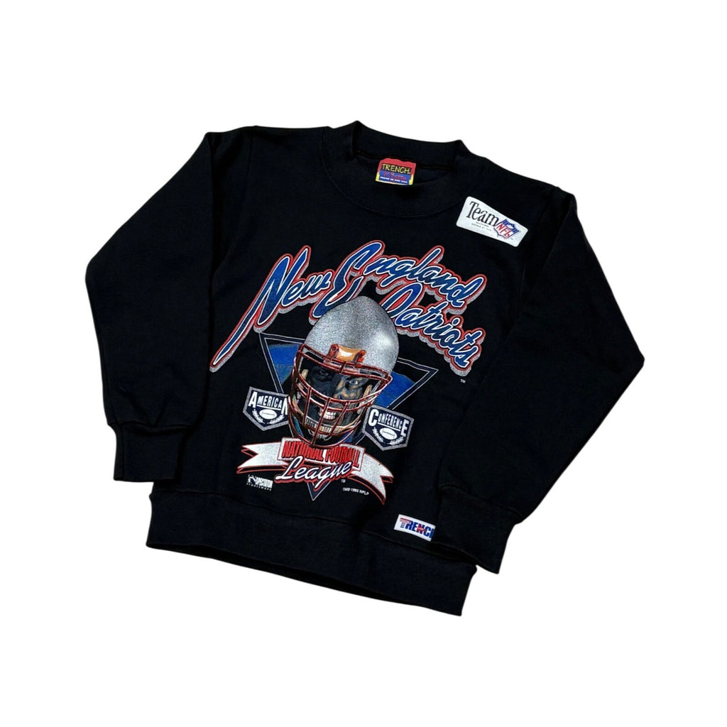 Vintage 1995 Trench Kids New England Patriots Crewneck Sweatshirt Small NWT