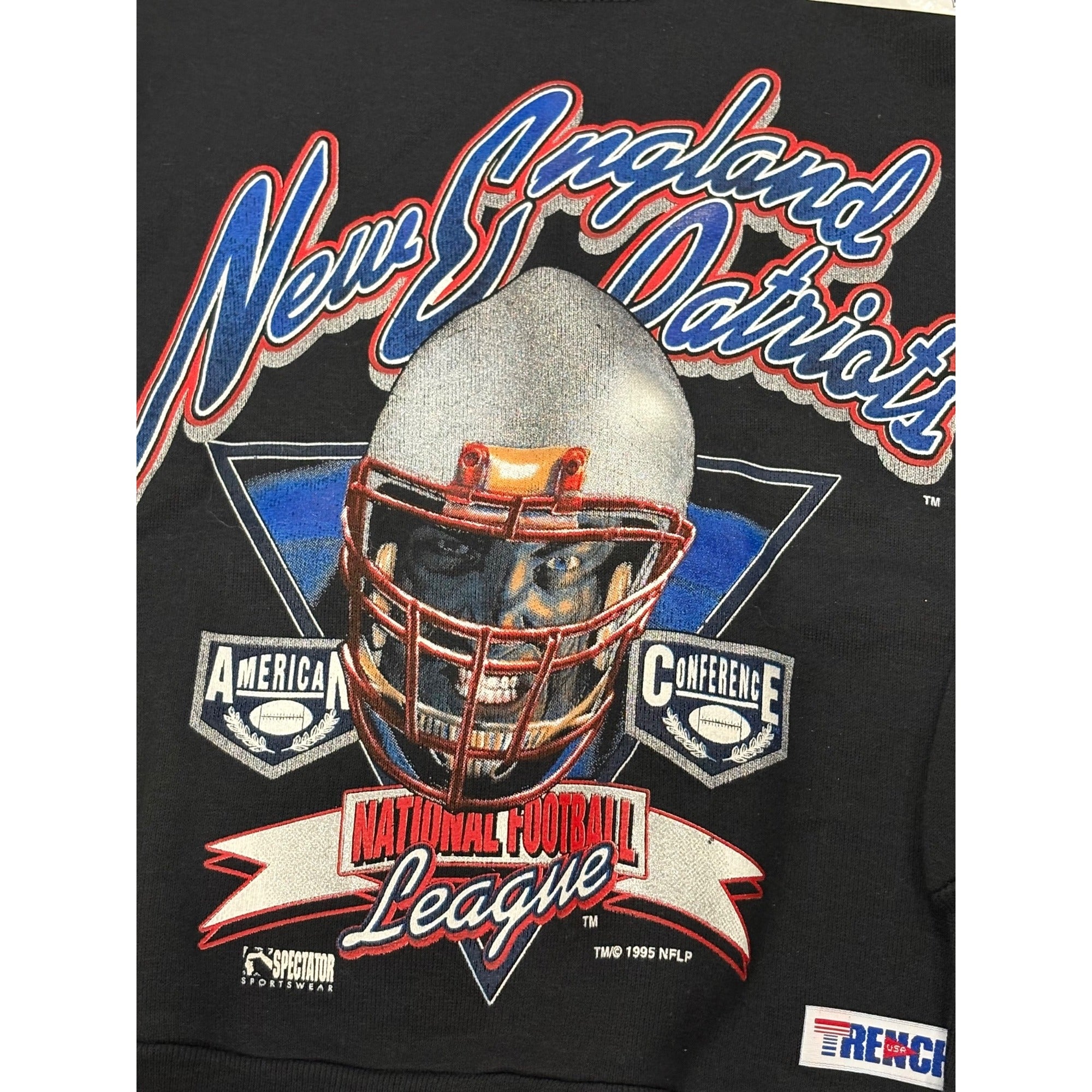 Vintage 1995 Trench Kids New England Patriots Crewneck Sweatshirt Small NWT
