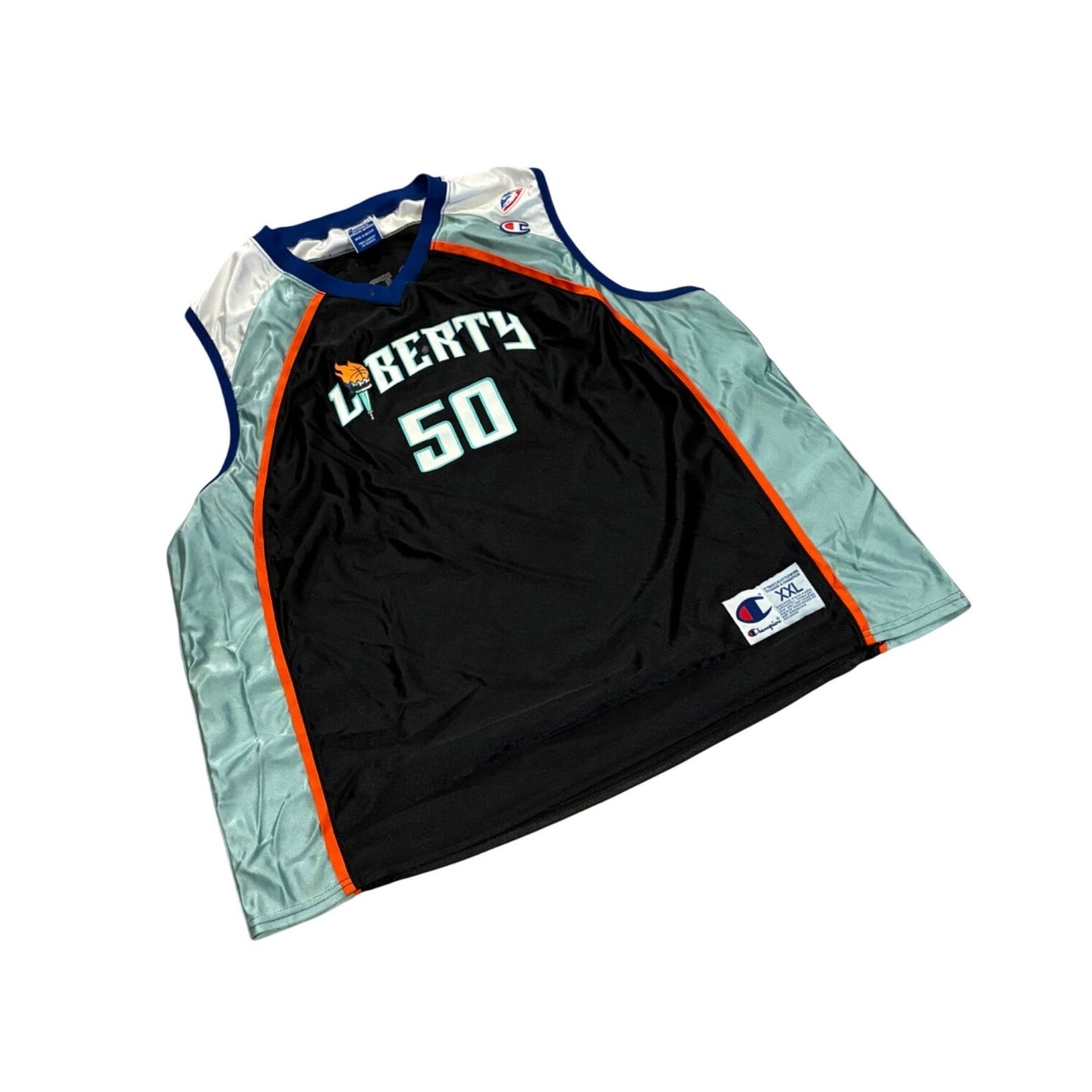 Vintage 90s Champion New York Liberty Rebecca Lobo #50 WNBA Jersey Size 2XL