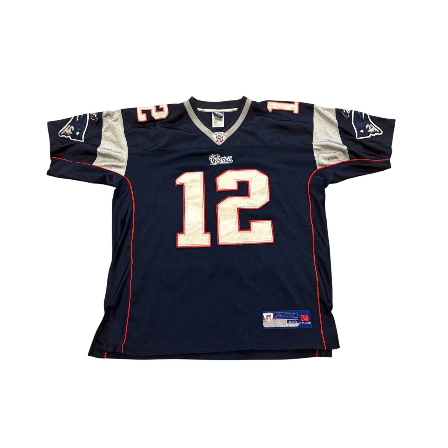 Reebok New England Patriots Tom Brady #12 Stitched NFL Football Jersey Men's 48
