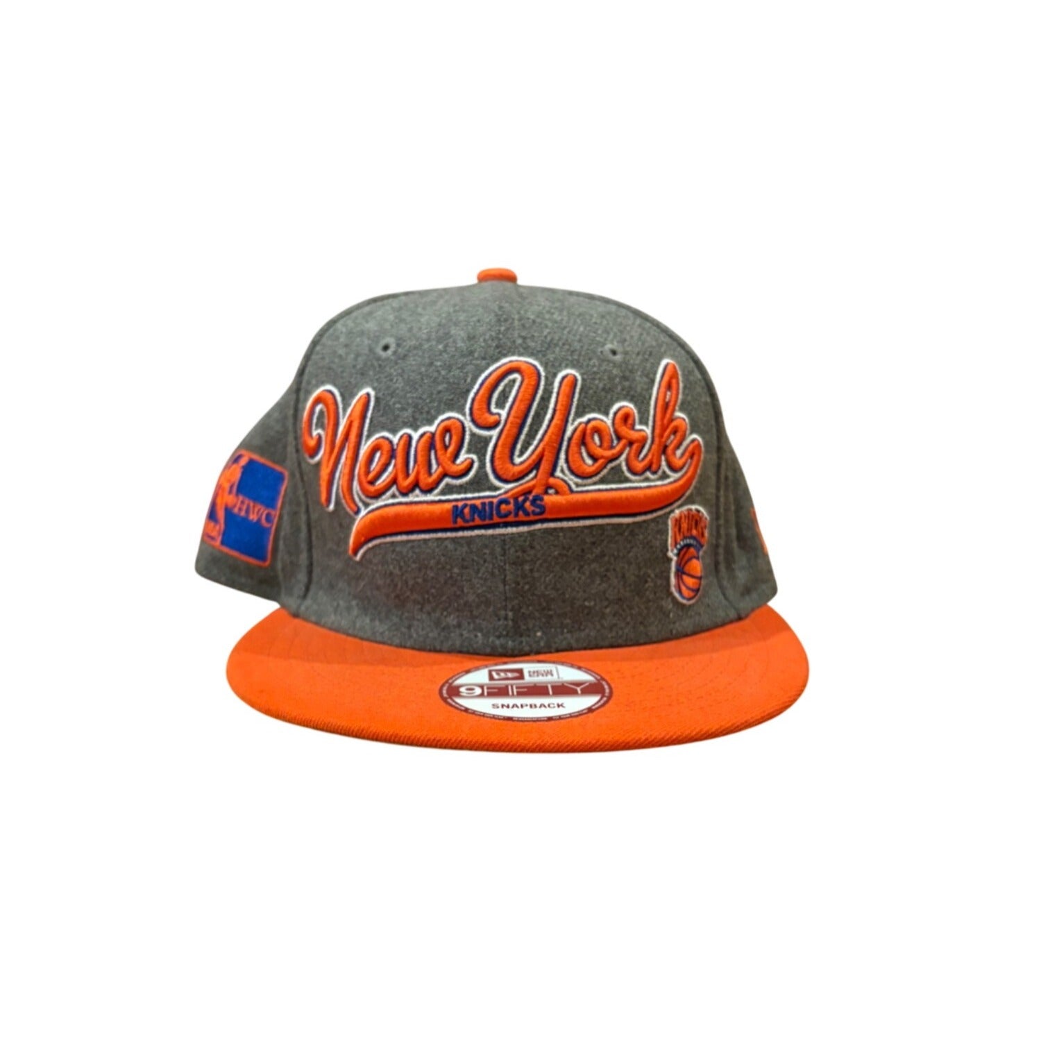 New Era 9Fifty New York Knicks NBA Hardwood Classics Wool Snapback Hat Gray