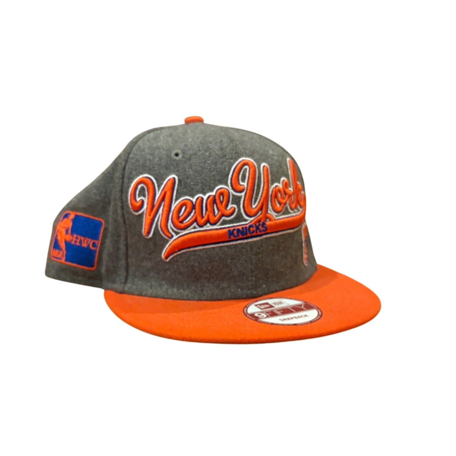 New Era 9Fifty New York Knicks NBA Hardwood Classics Wool Snapback Hat Gray