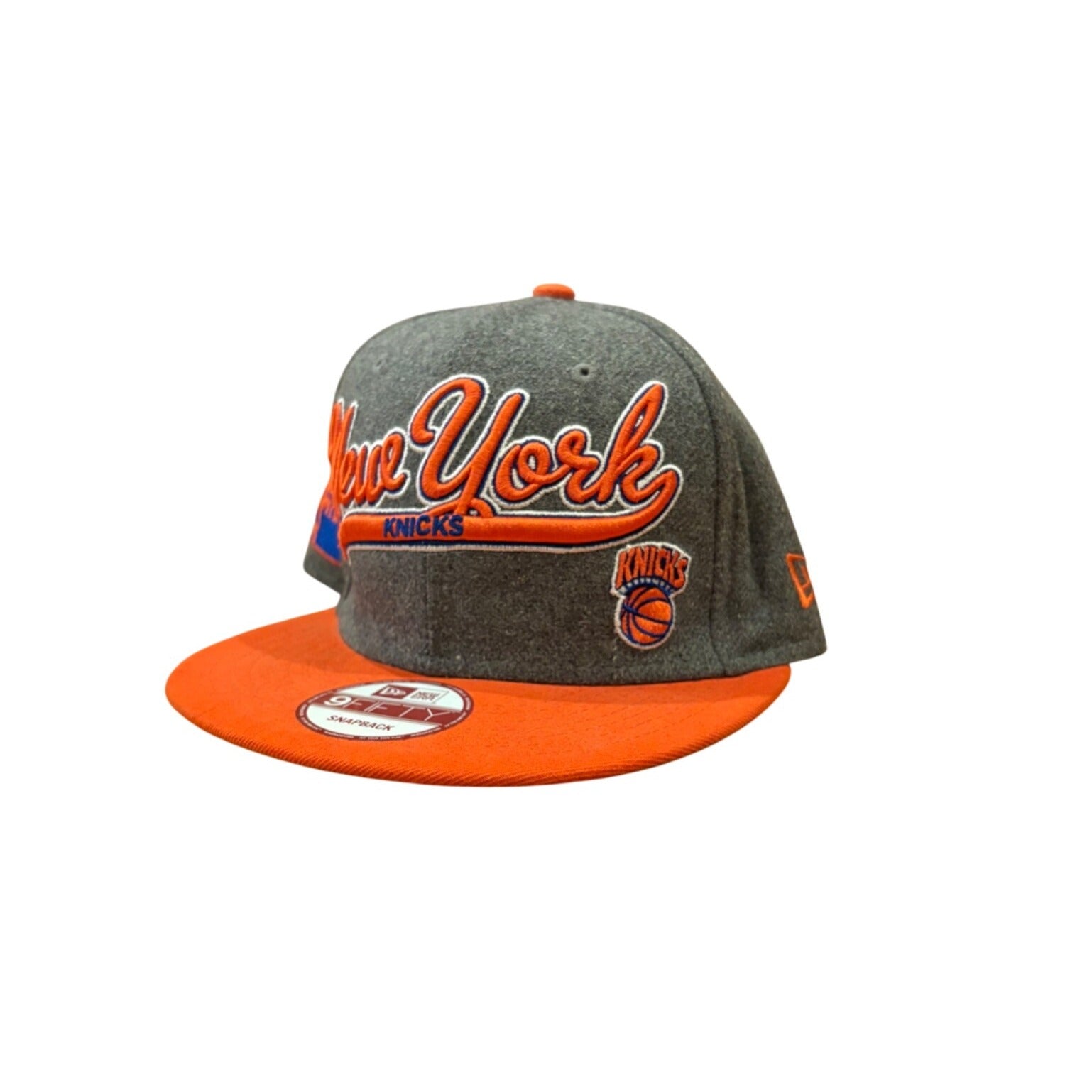 New Era 9Fifty New York Knicks NBA Hardwood Classics Wool Snapback Hat Gray