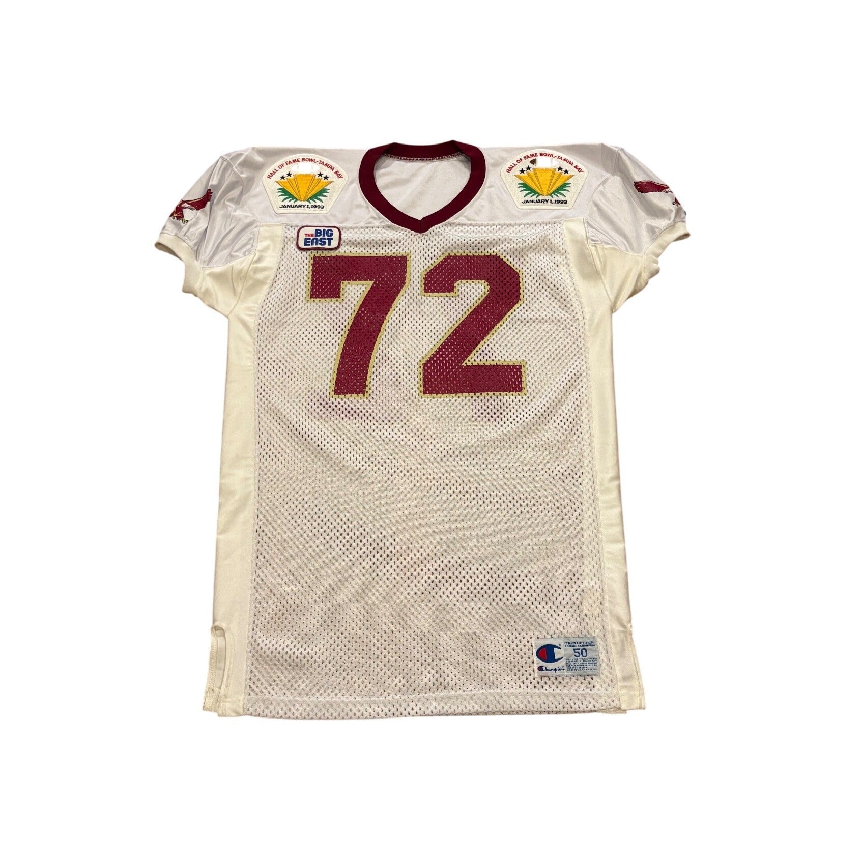 Vintage Champion Boston College #72 1993 Hall of Fame Bowl Team Issued Jersey 50