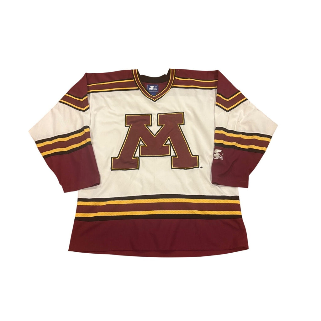 Vintage 90s Starter Minnesota Golden Gophers Stitched NCAA Hockey Jersey Medium