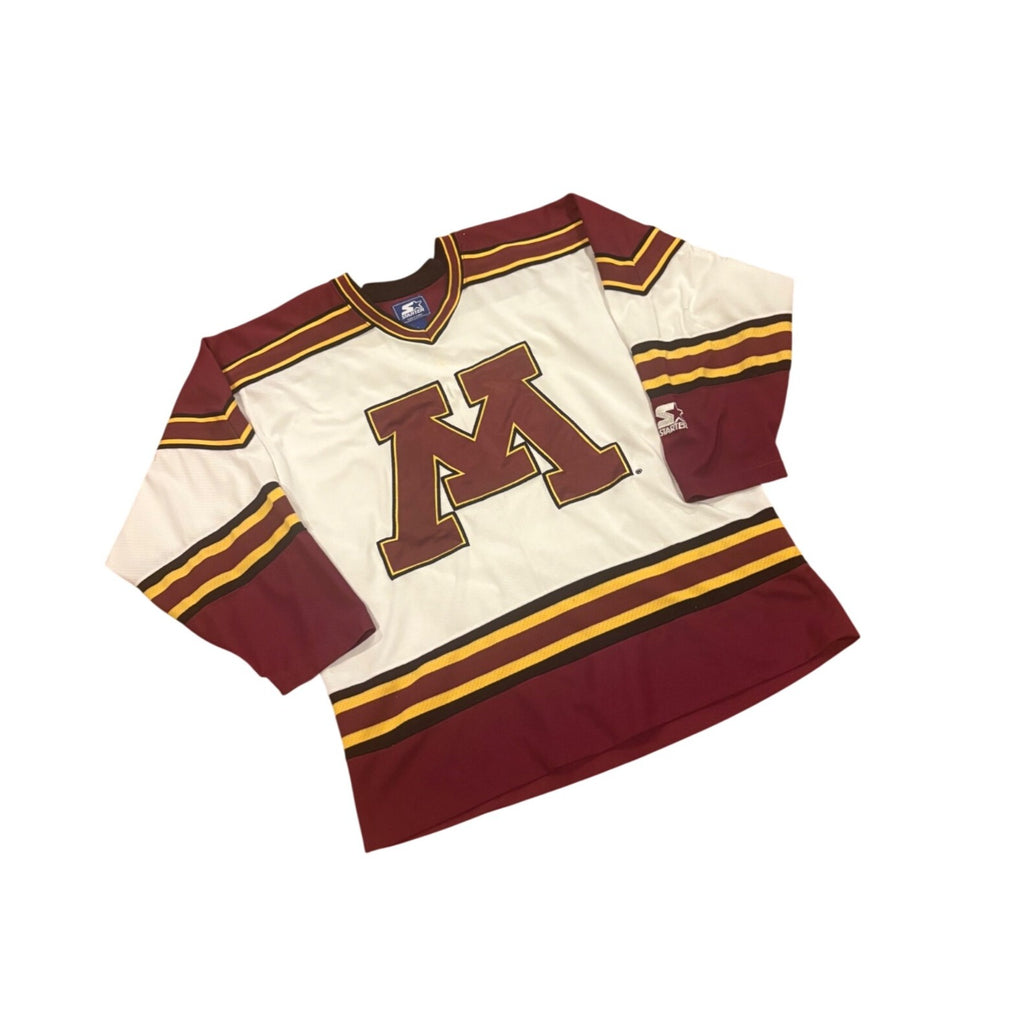 Vintage 90s Starter Minnesota Golden Gophers Stitched NCAA Hockey Jersey Medium