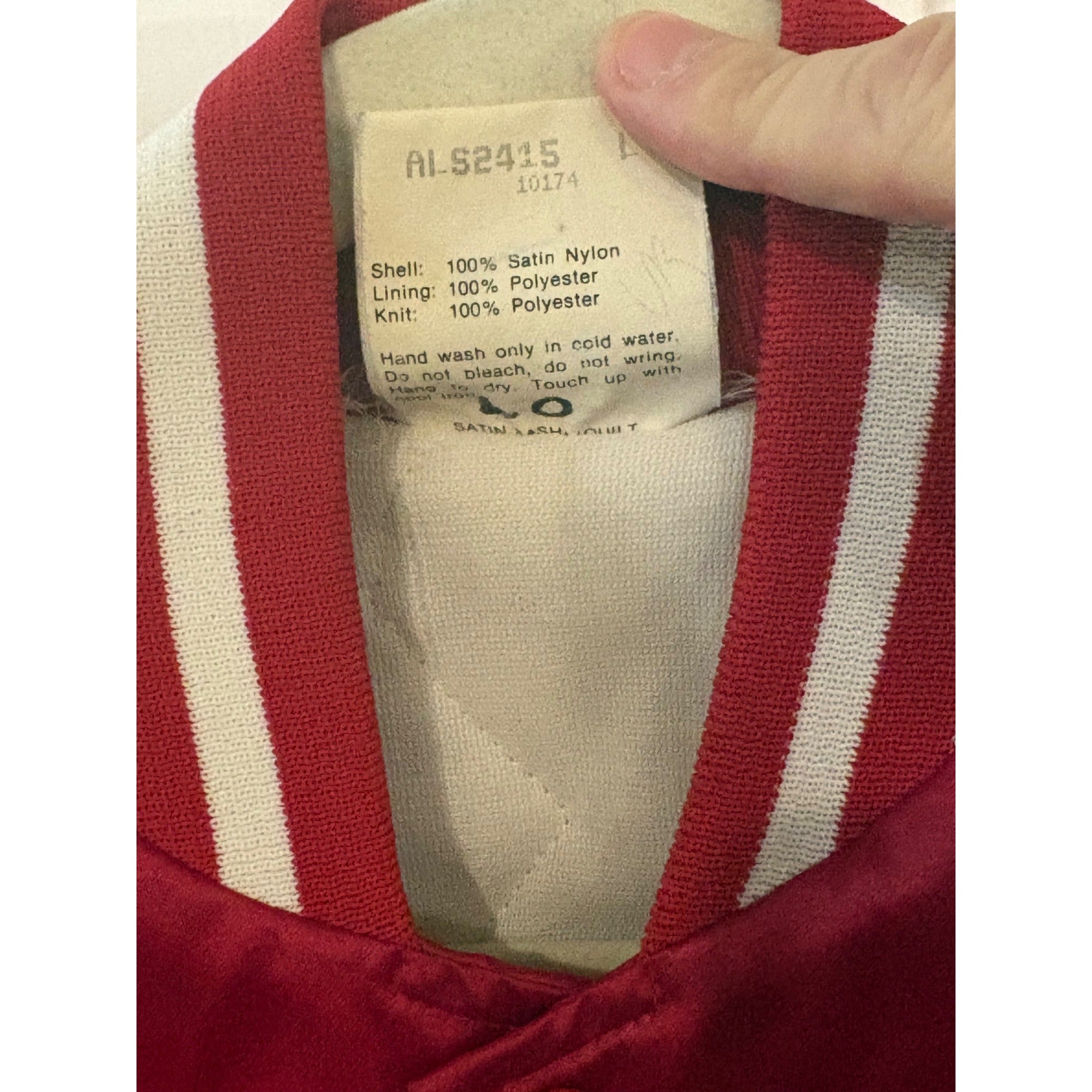 Rare 80s Boston University Terriers Baseball Satin Bomber Jacket Red Men's Large