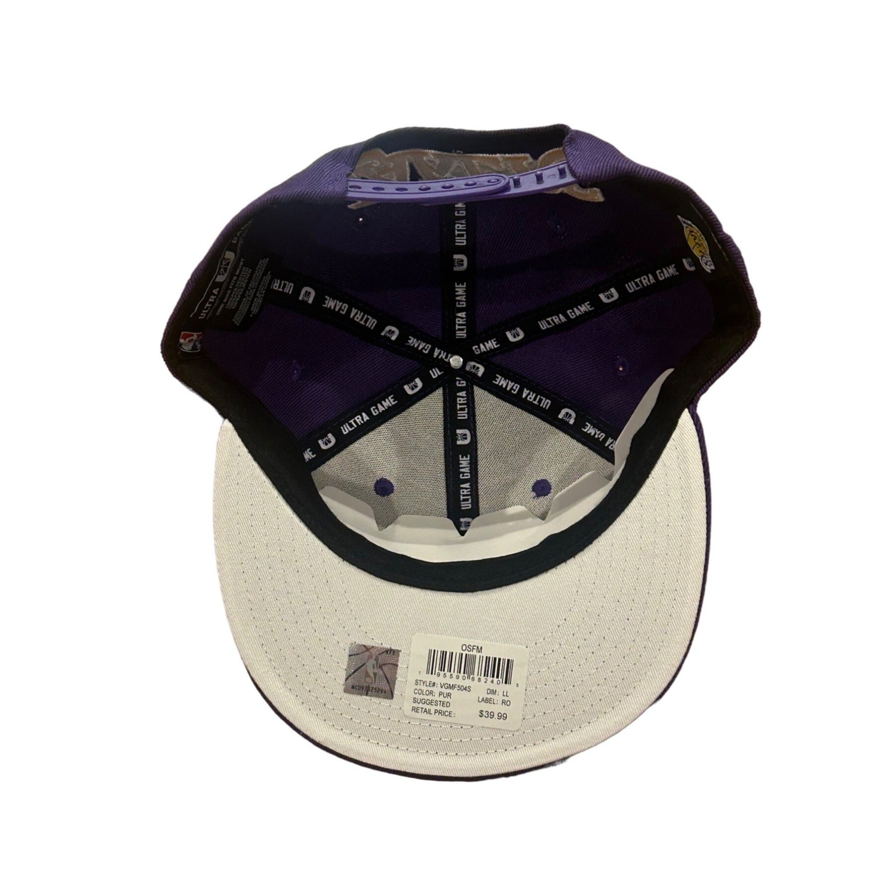 Los Angeles Lakers Ultra Game NBA Purple Snapback Hat OSFA Brand New with Tags