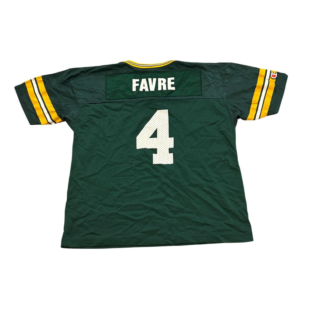Vintage Champion Green Bay Packers Brett Favre #4 NFL Jersey Youth Size XL 18-20
