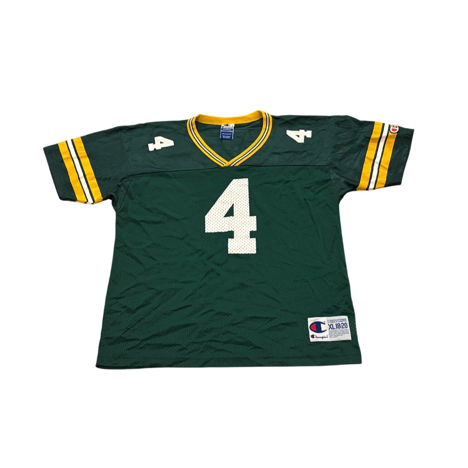 Vintage Champion Green Bay Packers Brett Favre #4 NFL Jersey Youth Size XL 18-20