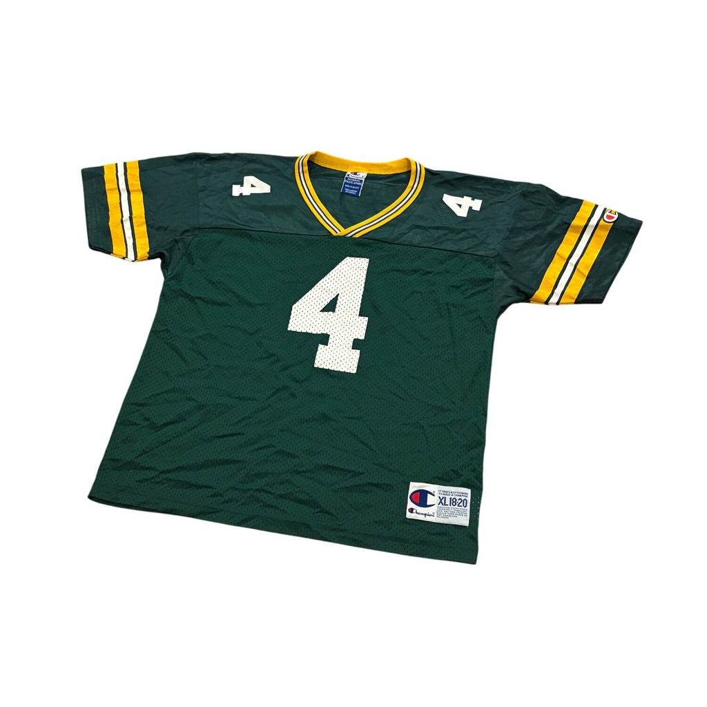 Vintage Champion Green Bay Packers Brett Favre #4 NFL Jersey Youth Size XL 18-20