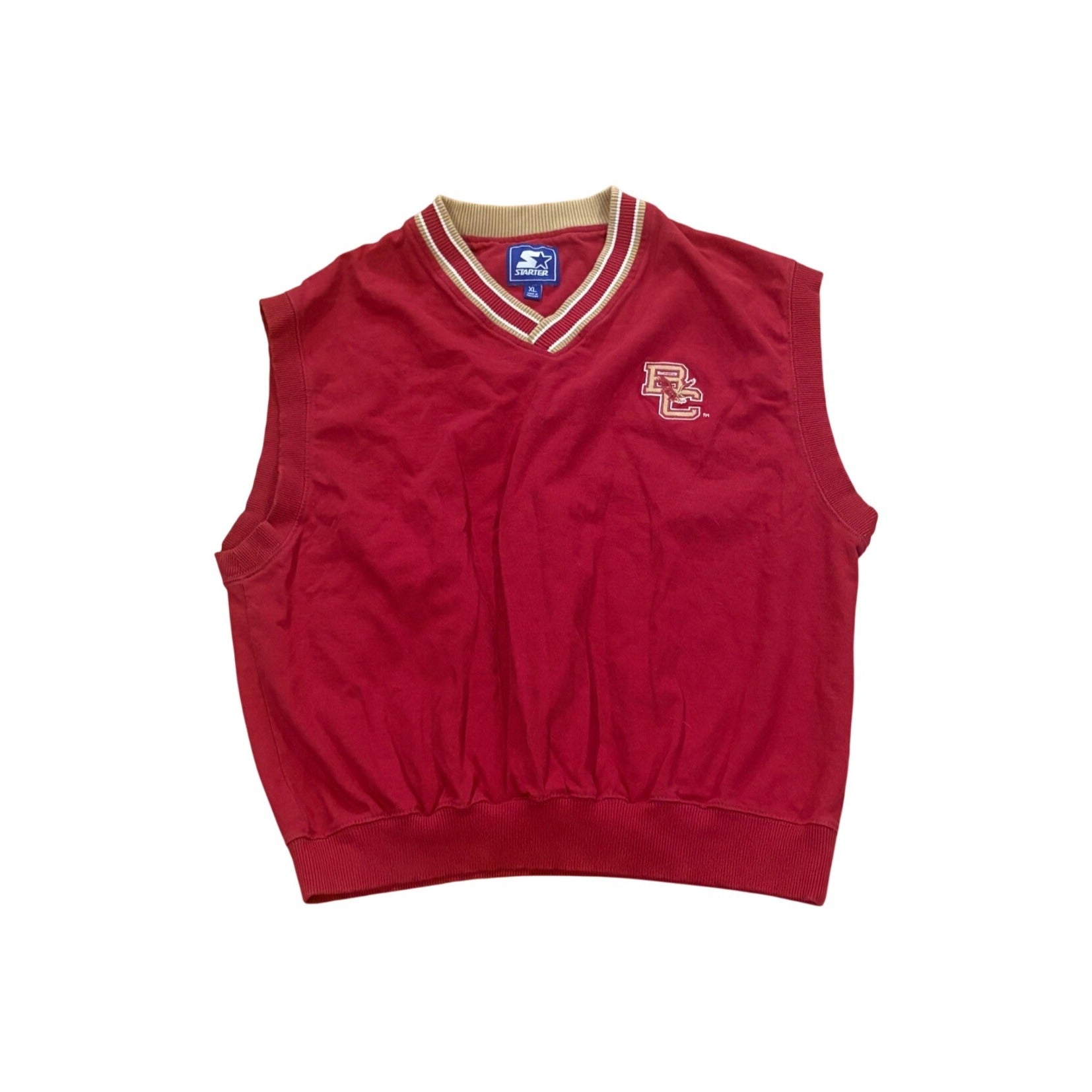 Vintage 90s Starter Boston College Eagle Pullover Sweater Vest Men's XL