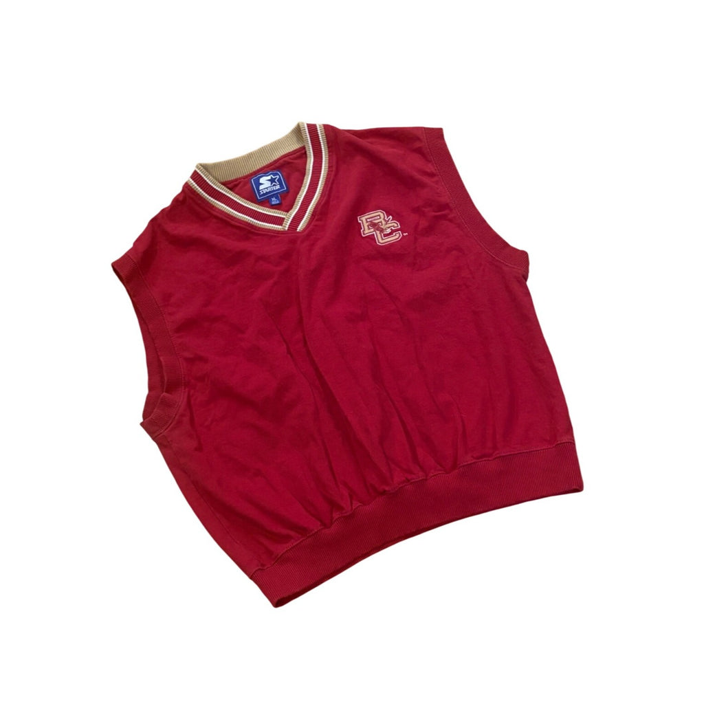 Vintage 90s Starter Boston College Eagle Pullover Sweater Vest Men's XL