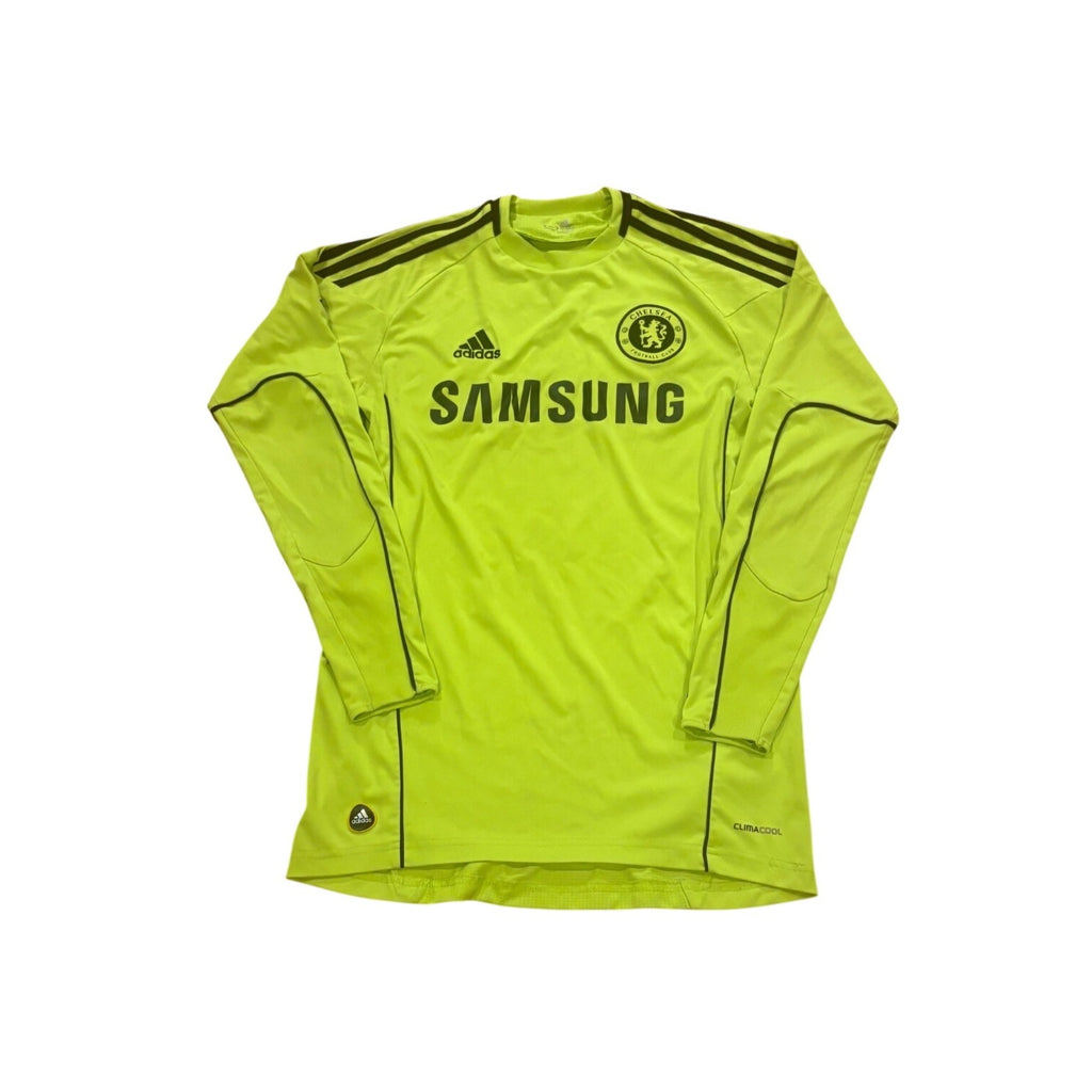 Adidas 2010-11 Chelsea FC Petr Cech #1 Goalkeeper Kit Soccer Jersey Men's Small
