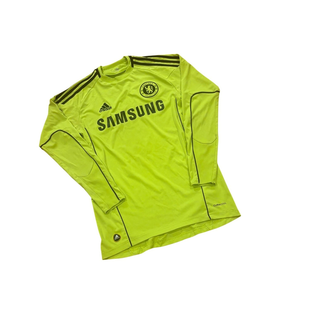 Adidas 2010-11 Chelsea FC Petr Cech #1 Goalkeeper Kit Soccer Jersey Men's Small