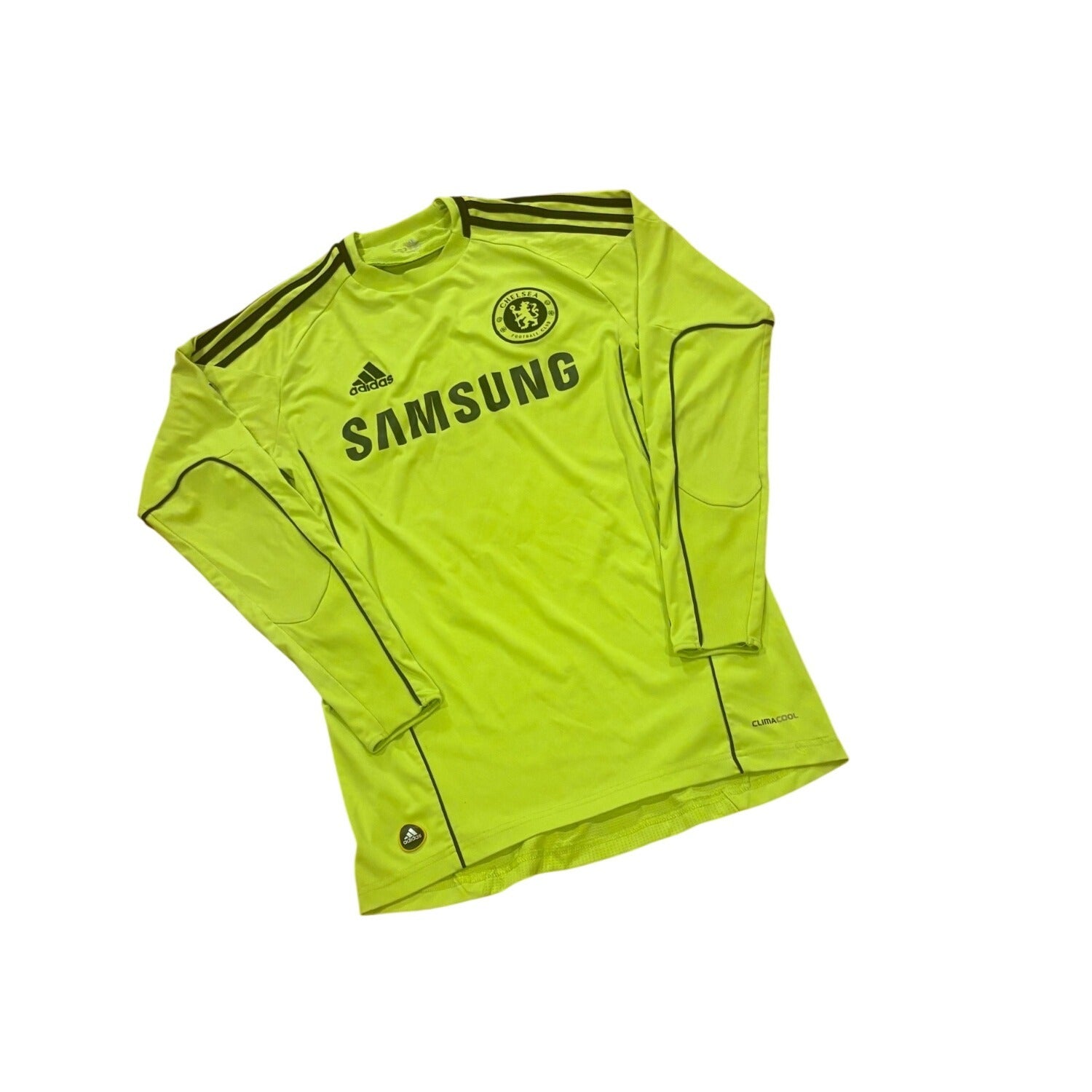 Adidas 2010-11 Chelsea FC Petr Cech #1 Goalkeeper Kit Soccer Jersey Men's Small