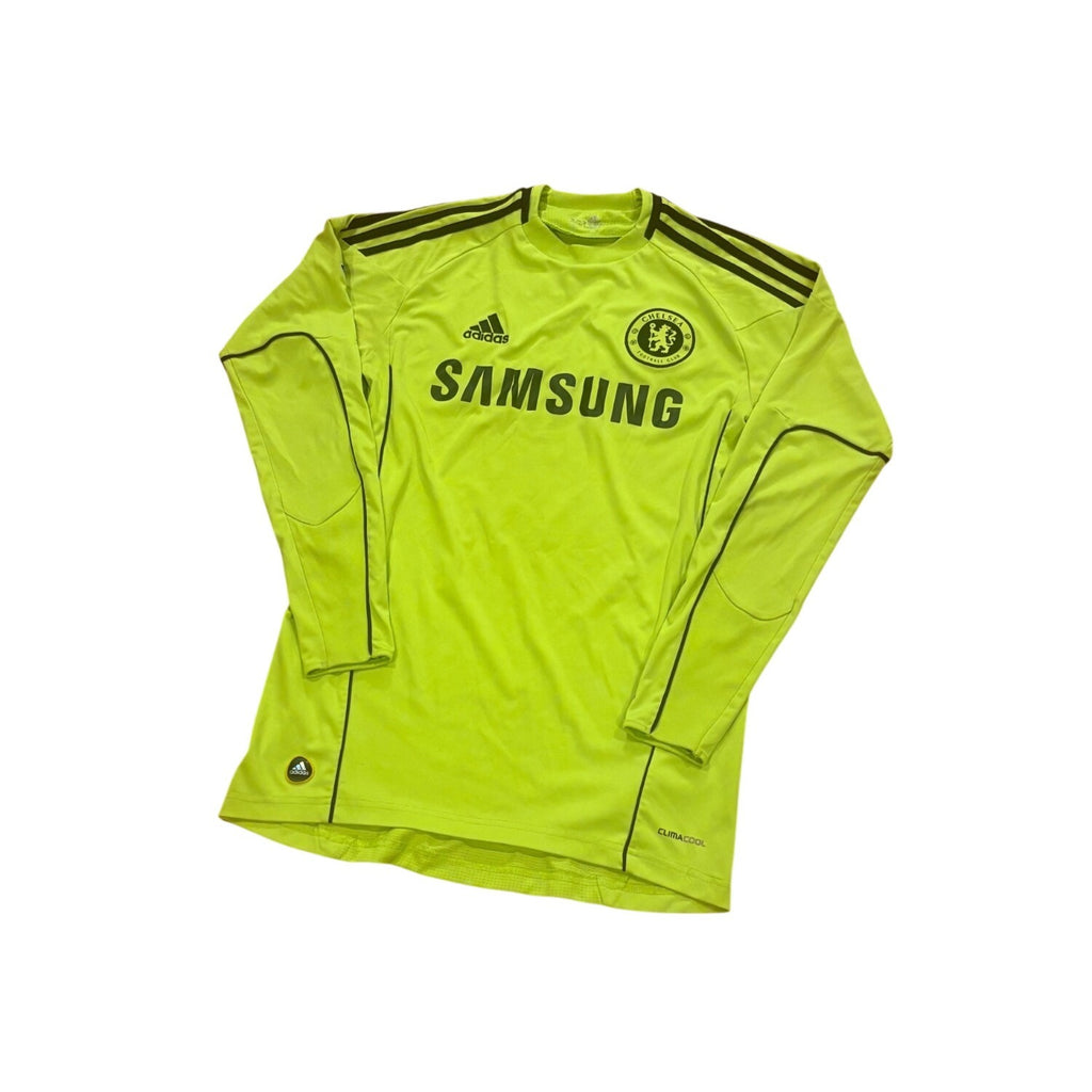 Adidas 2010-11 Chelsea FC Petr Cech #1 Goalkeeper Kit Soccer Jersey Men's Small