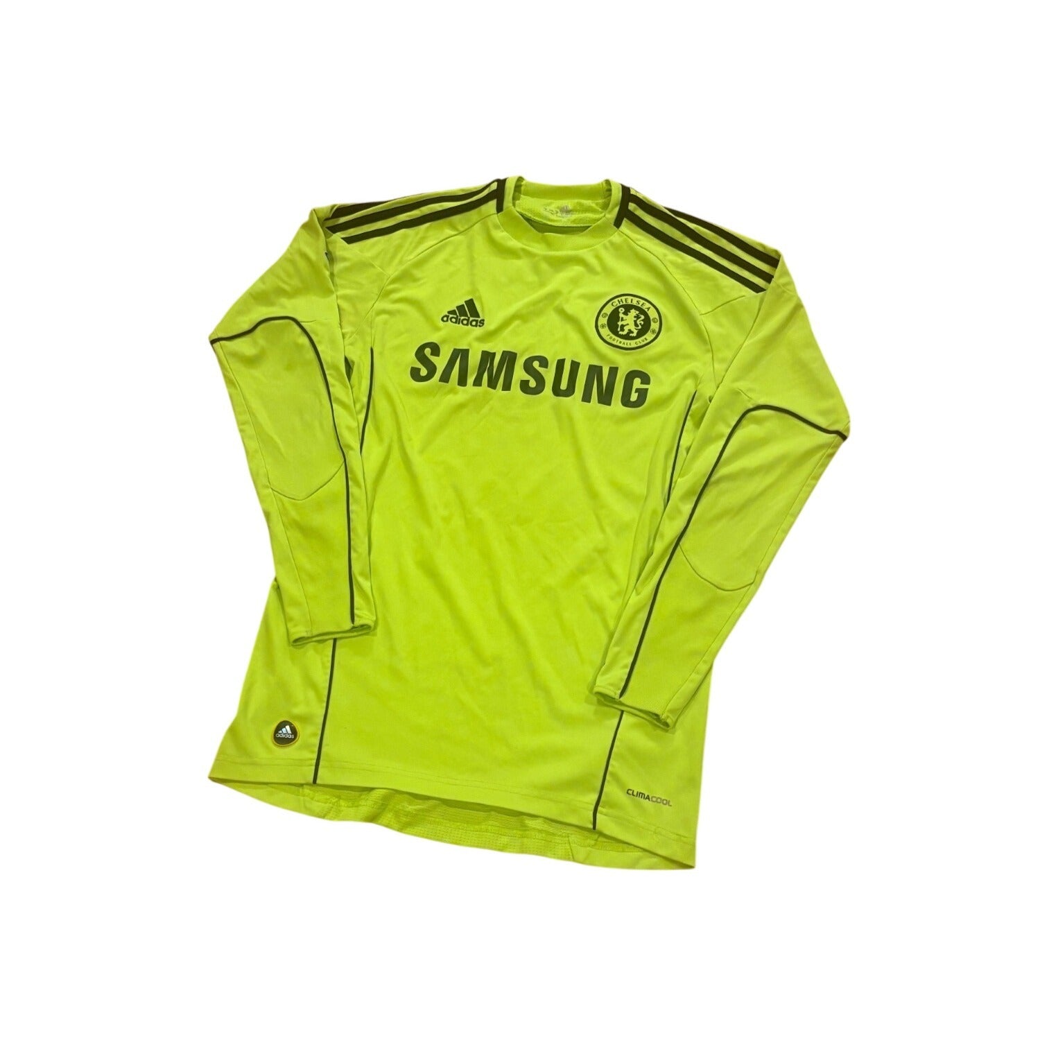 Adidas 2010-11 Chelsea FC Petr Cech #1 Goalkeeper Kit Soccer Jersey Men's Small