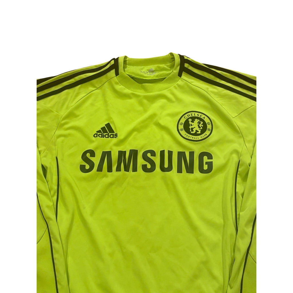 Adidas 2010-11 Chelsea FC Petr Cech #1 Goalkeeper Kit Soccer Jersey Men's Small