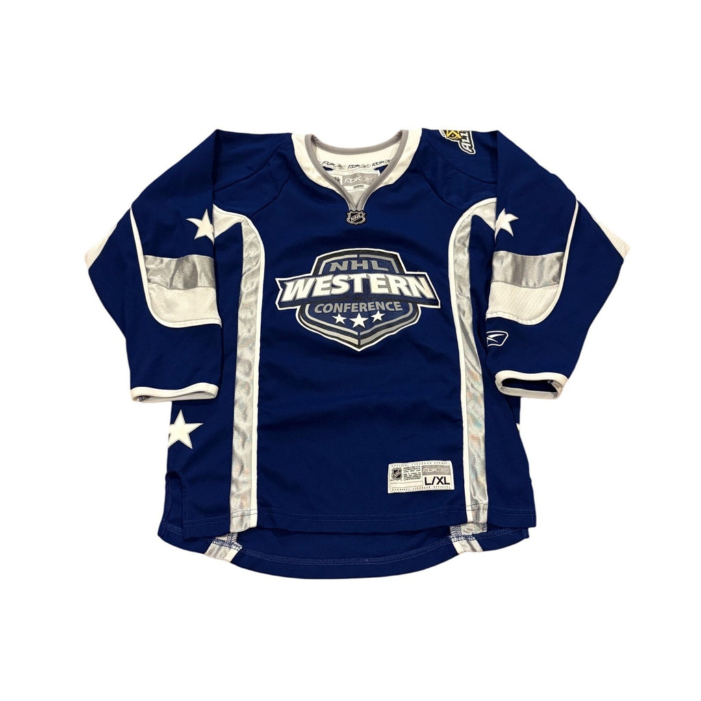 Reebok Dallas 2007 NHL Western Conference All Star Hockey Jersey Blue Youth L/XL