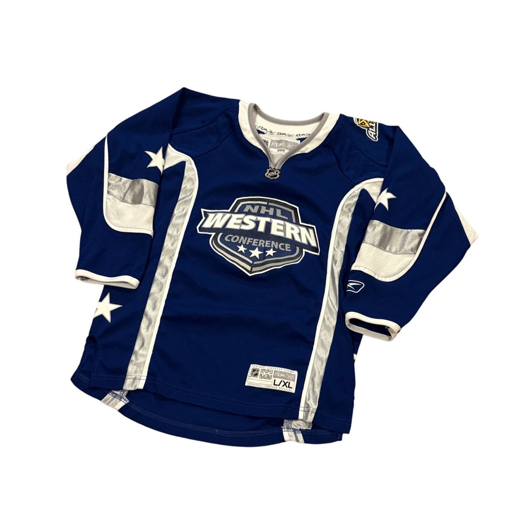 Reebok Dallas 2007 NHL Western Conference All Star Hockey Jersey Blue Youth L/XL