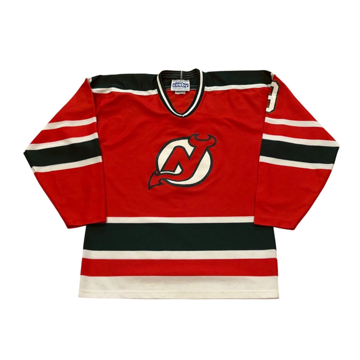 Vintage 80s Gerry Cosby CCM New Jersey Devils Kirk Muller #9 NHL Hockey Jersey M