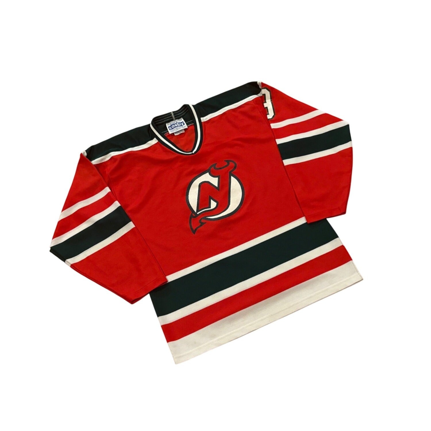 Vintage 80s Gerry Cosby CCM New Jersey Devils Kirk Muller #9 NHL Hockey Jersey M