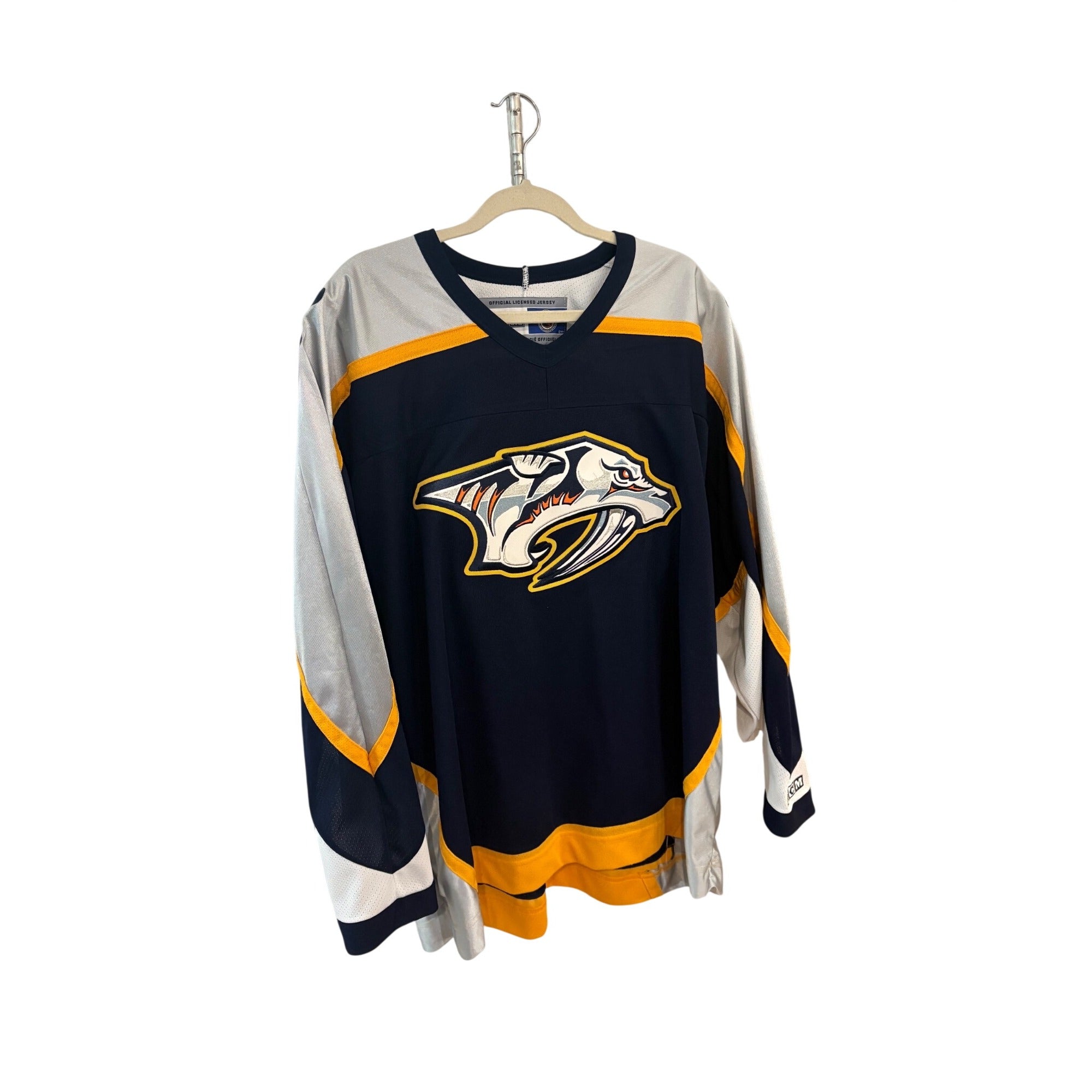 Vintage 90s CCM Air-Knit Nashville Predators Stitched NHL Hockey Jersey Men's XL