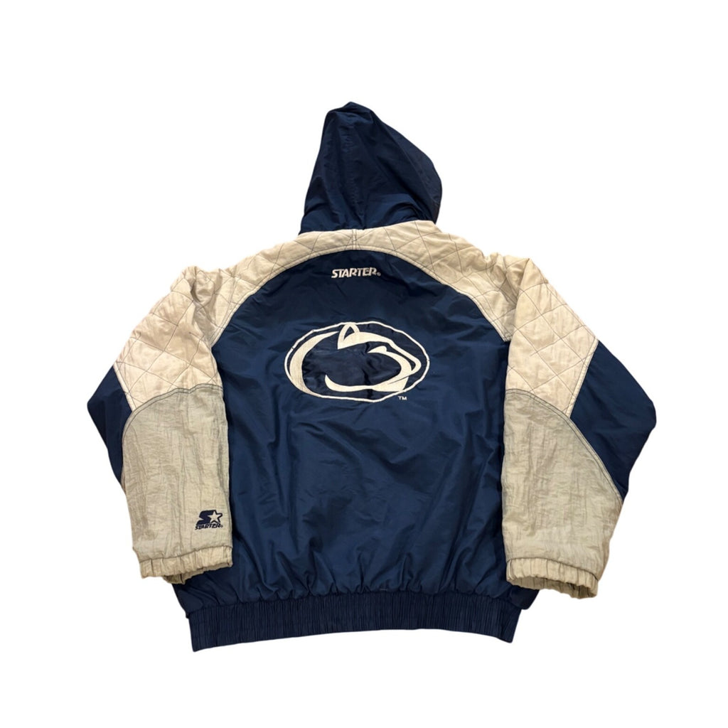 Vintage 1990's Starter Penn State Nittany Lions Hooded Puffer Jacket Men's XL