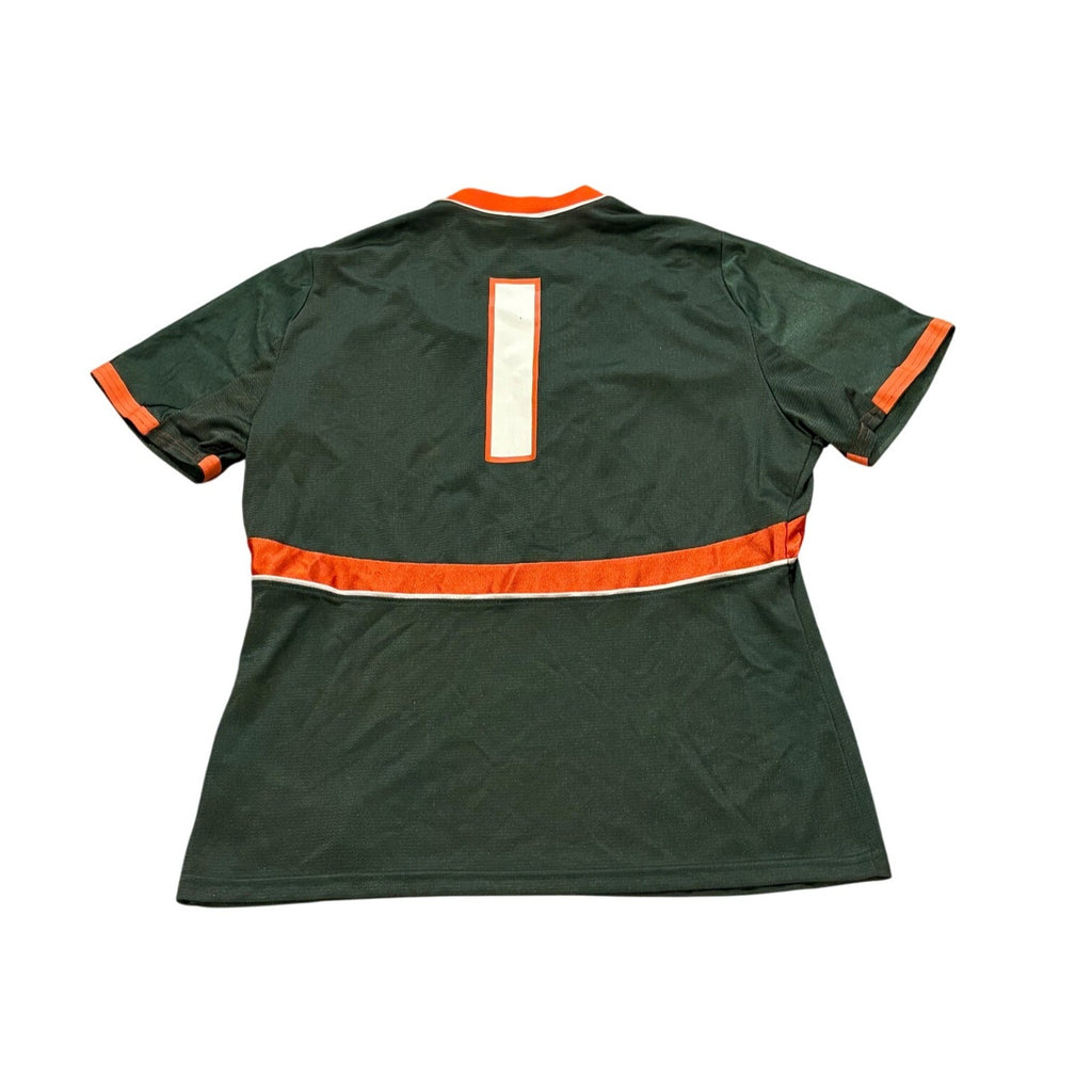 Nike Team Miami Hurricanes #1 NCAA Football Jersey Green Youth XL NWT