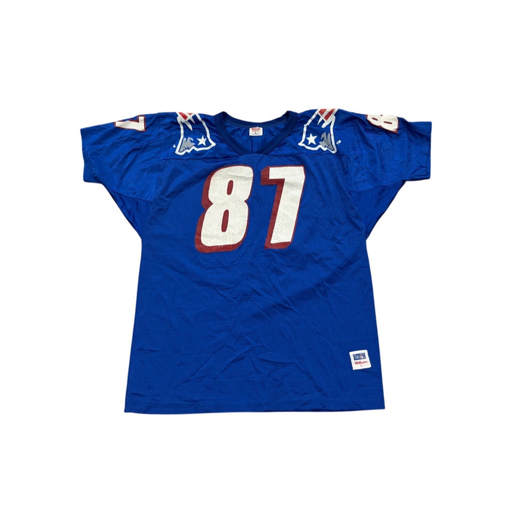 Vintage 90s Wilson New England Patriots Ben Coates #87 NFL Football Jersey Large