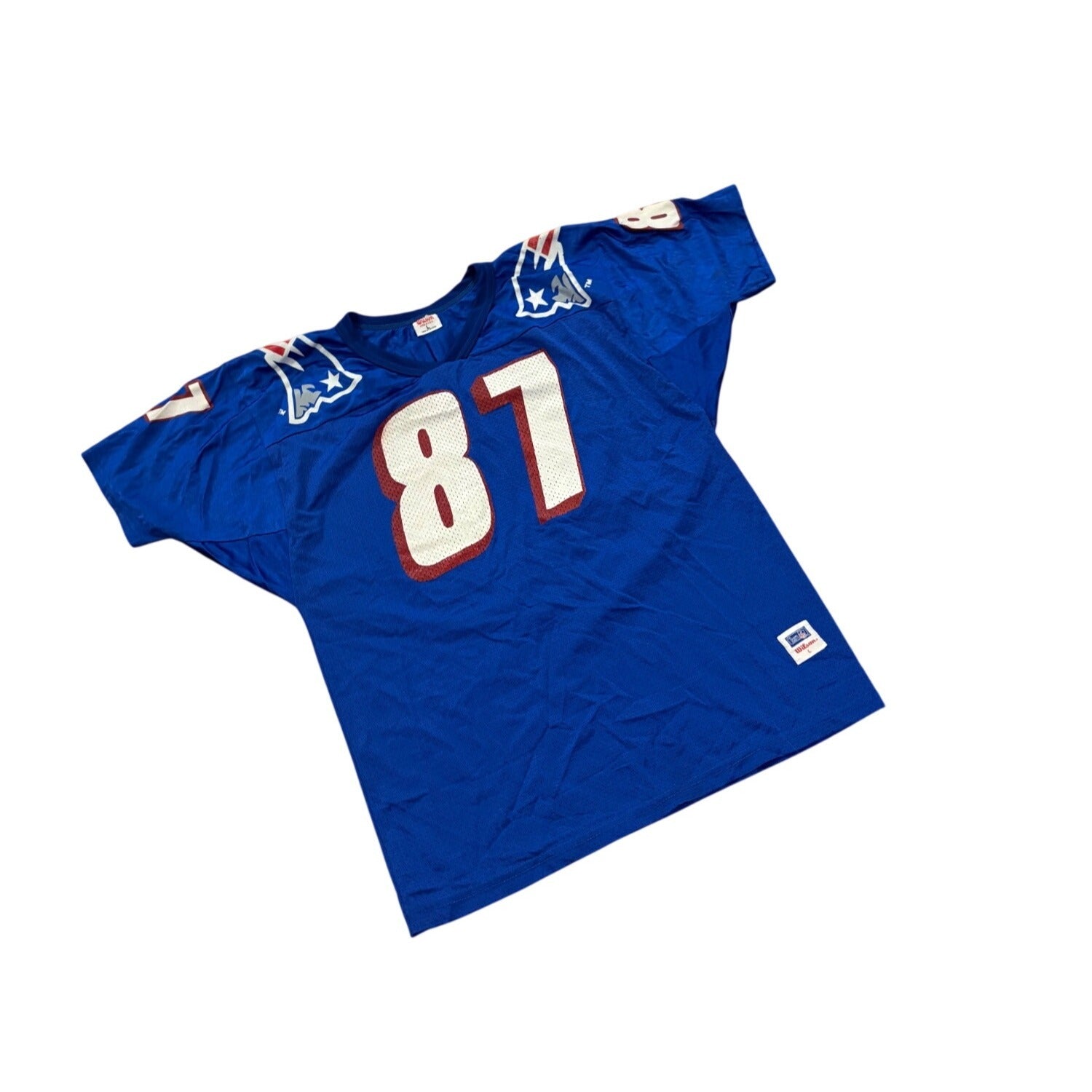 Vintage 90s Wilson New England Patriots Ben Coates #87 NFL Football Jersey Large