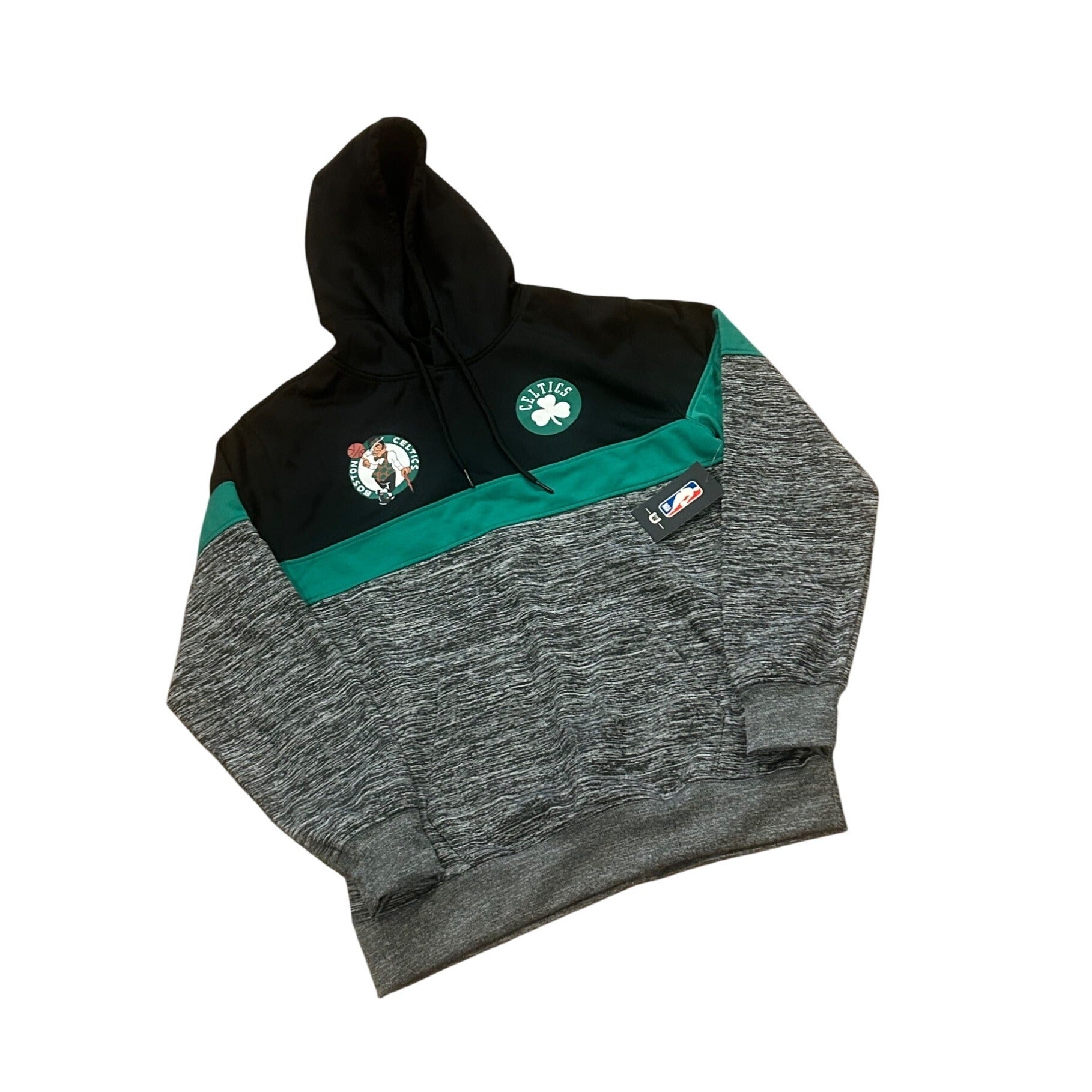 Boston Celtics NBA U Hooded Sweatshirt Gray Black Men's Medium NWT