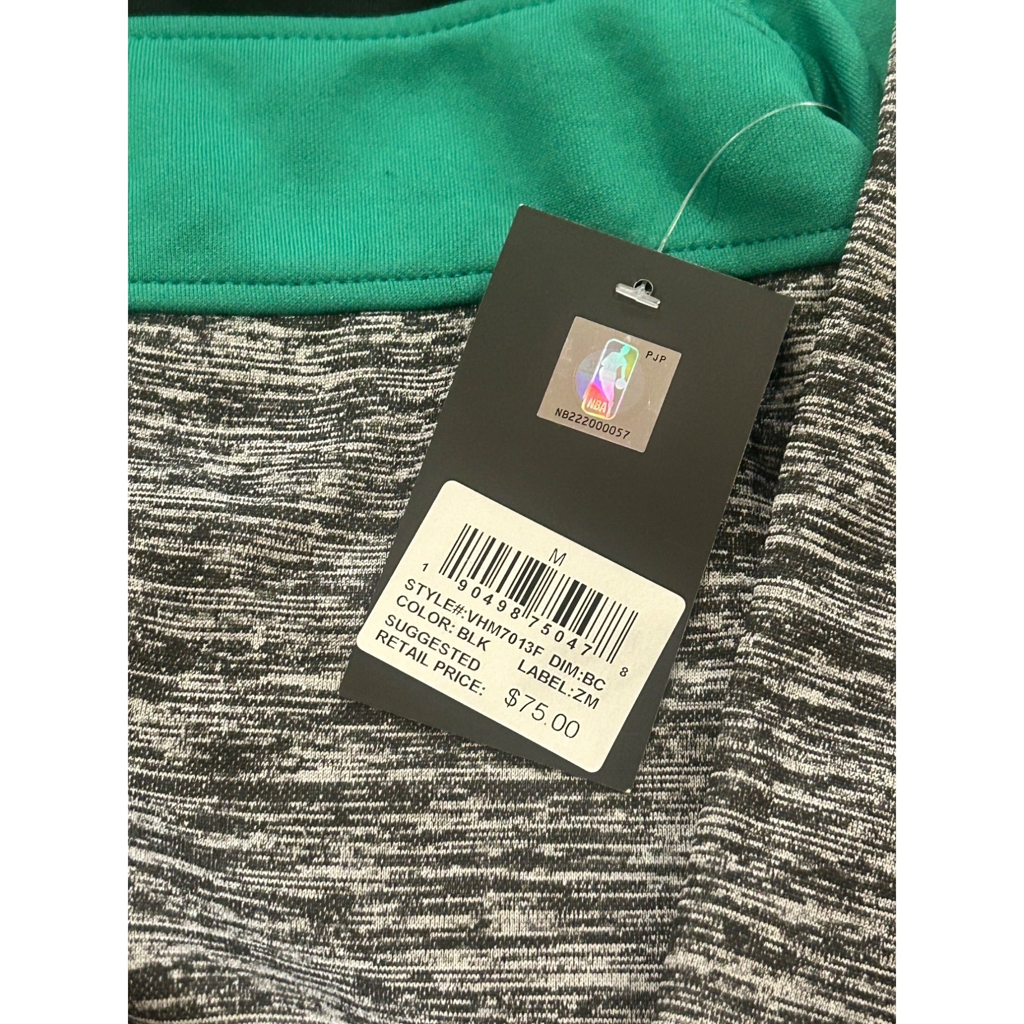 Boston Celtics NBA U Hooded Sweatshirt Gray Black Men's Medium NWT