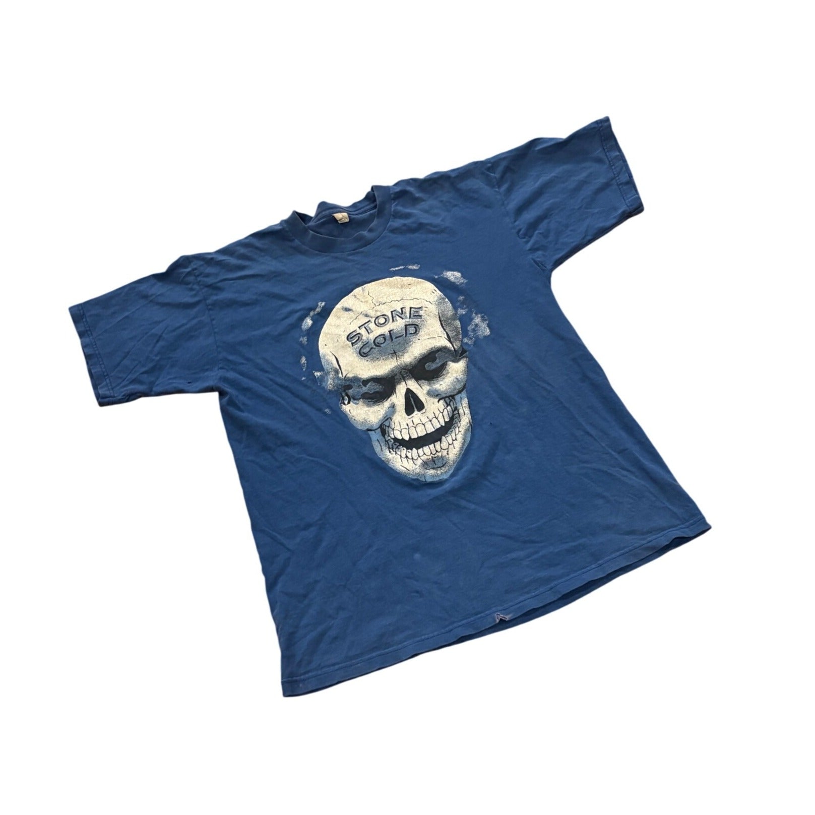 Vintage 90's Stone Cold Steve Austin Skull Head Wrestling T-Shirt WWF Medium
