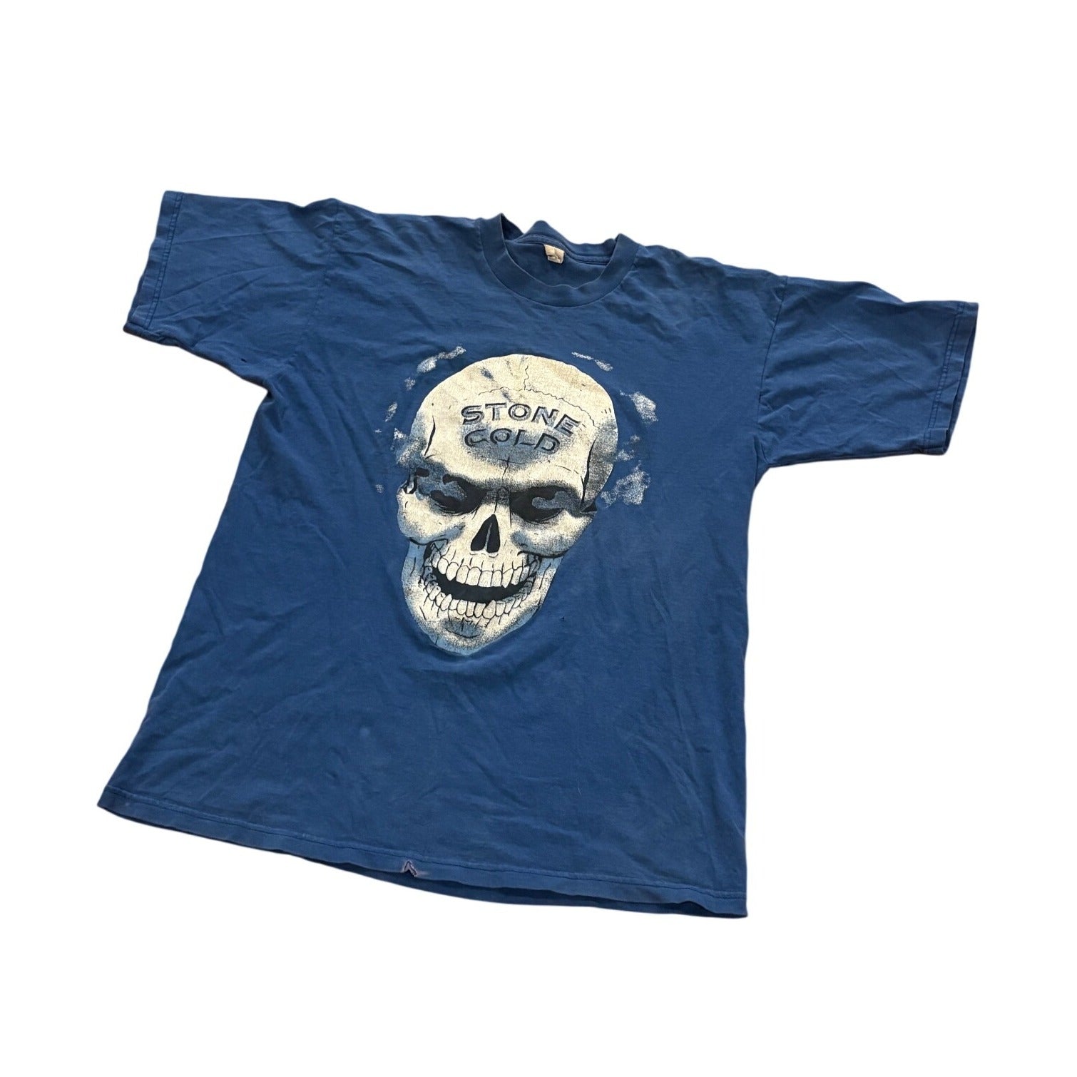 Vintage 90's Stone Cold Steve Austin Skull Head Wrestling T-Shirt WWF Medium