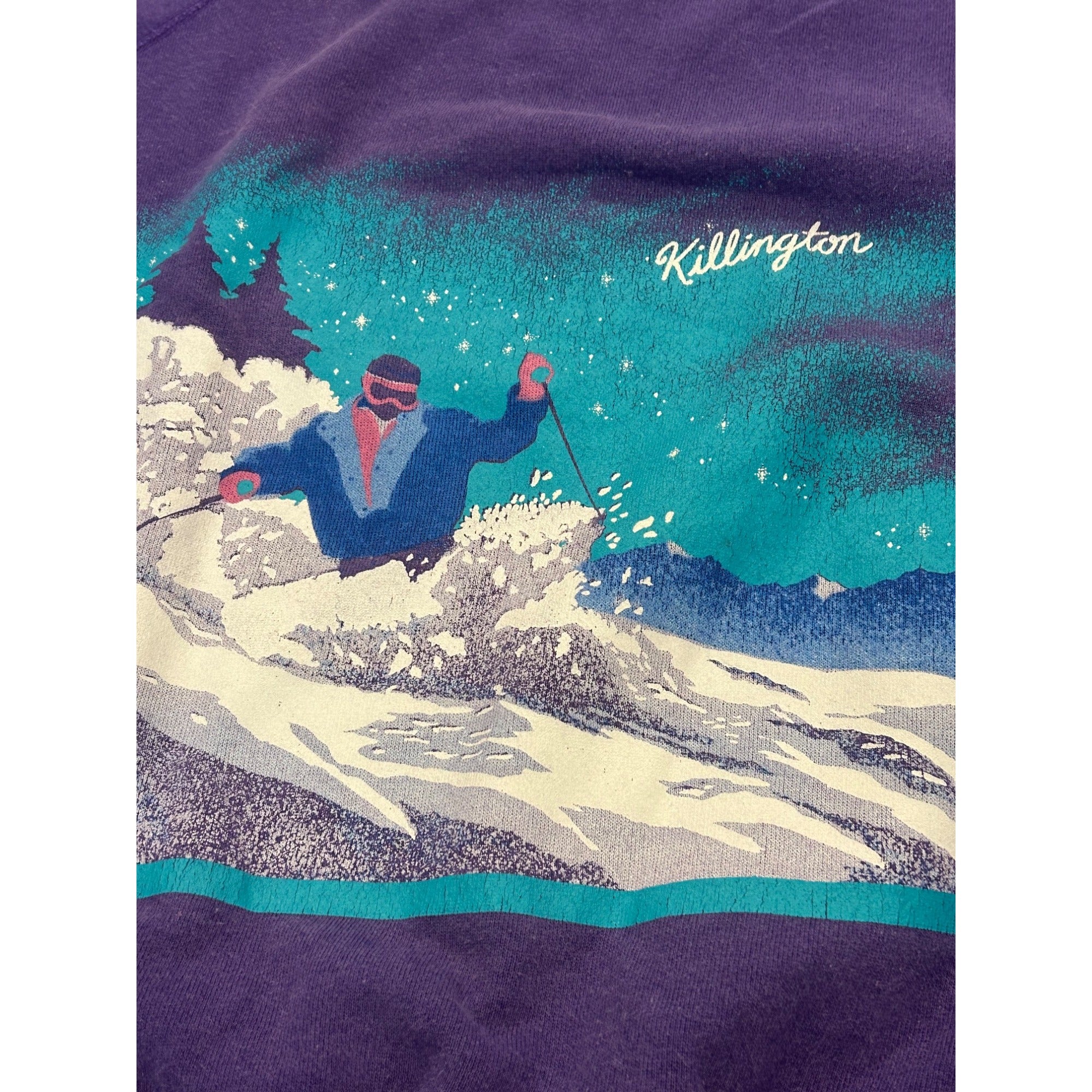 Vintage 1989 San Segal Killington Ski Resort Double Sided Sweatshirt Hanes Large