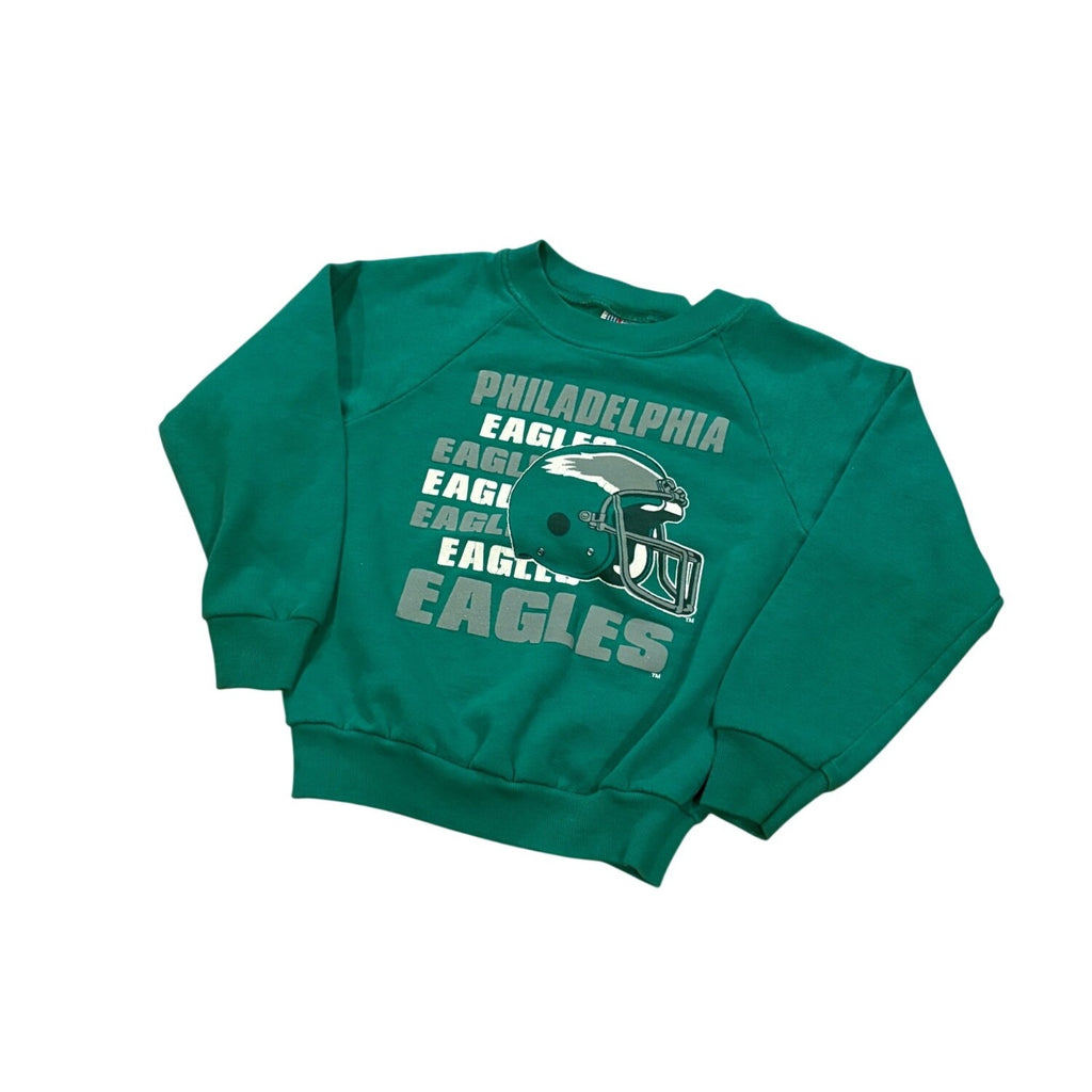 Vintage 80's Philadelphia Eagles Garan NFL Crewneck Sweatshirt Kids Size 7