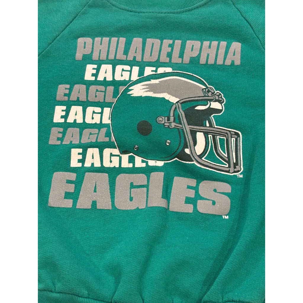 Vintage 80's Philadelphia Eagles Garan NFL Crewneck Sweatshirt Kids Size 7