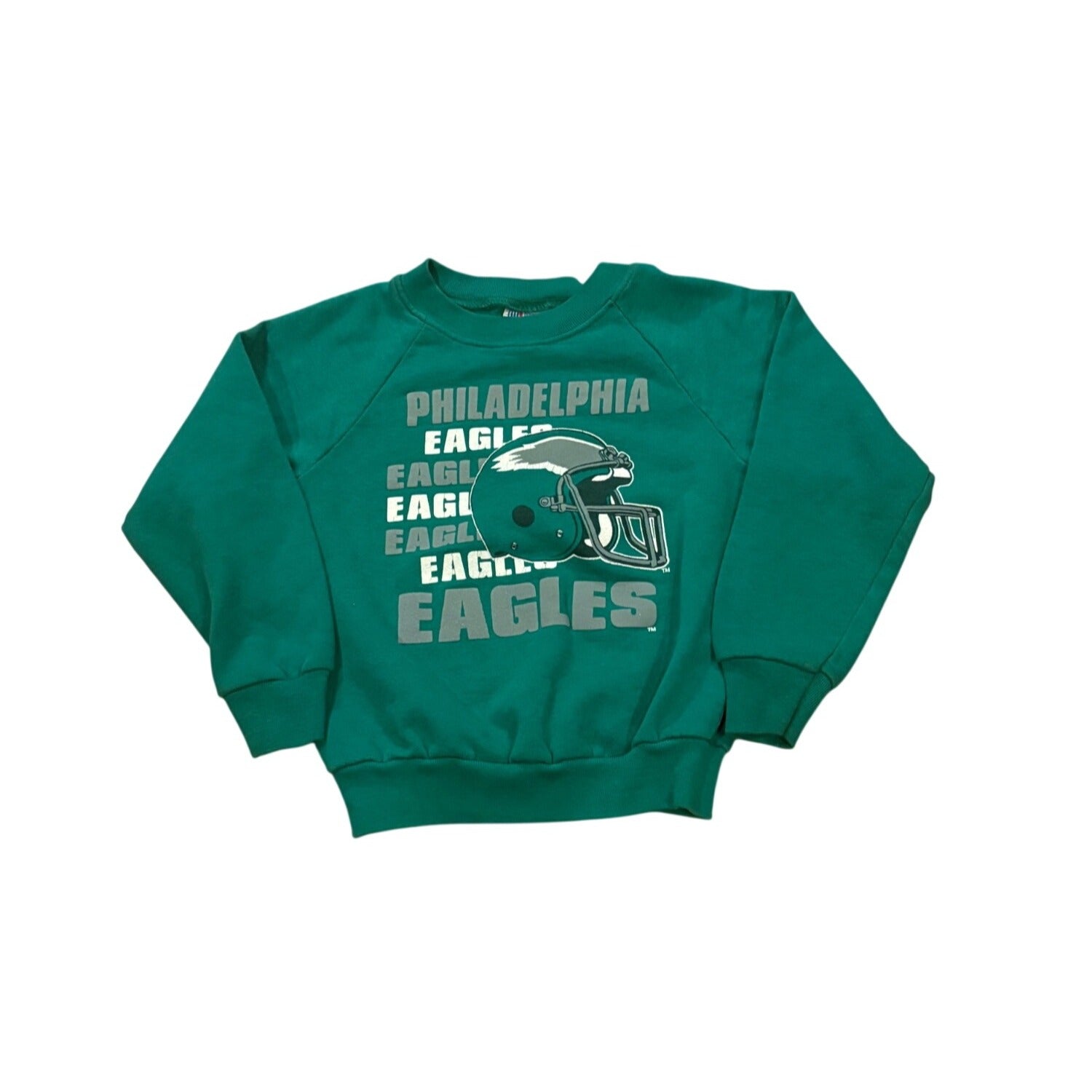 Vintage 80's Philadelphia Eagles Garan NFL Crewneck Sweatshirt Kids Size 7