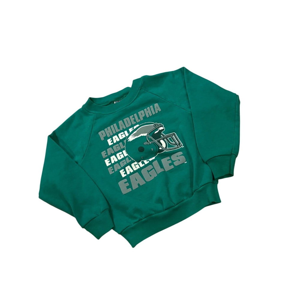 Vintage 80's Philadelphia Eagles Garan NFL Crewneck Sweatshirt Kids Size 7