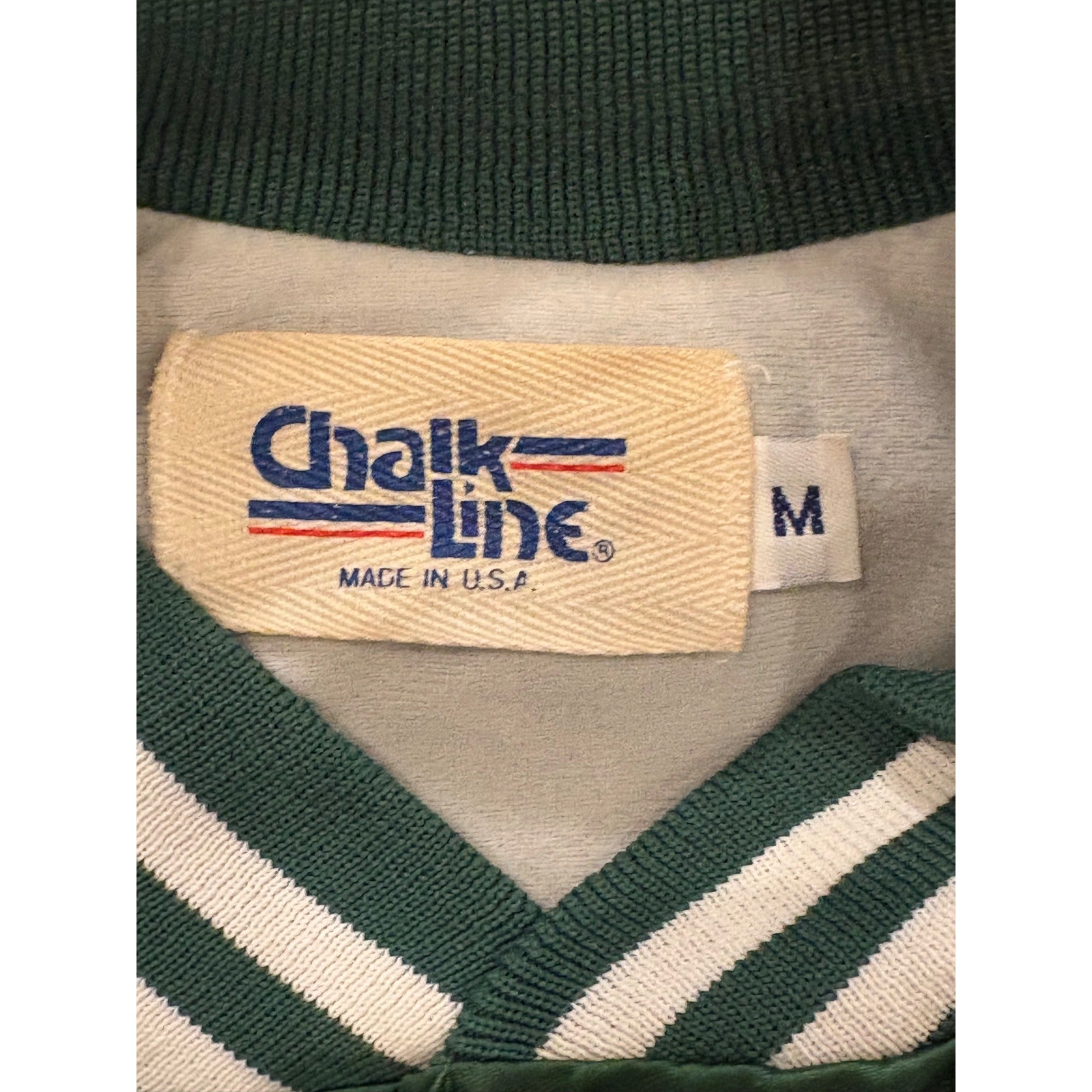 Vintage 90s Chalk Line Boston Celtics NBA Basketball Satin Jacket Green Medium