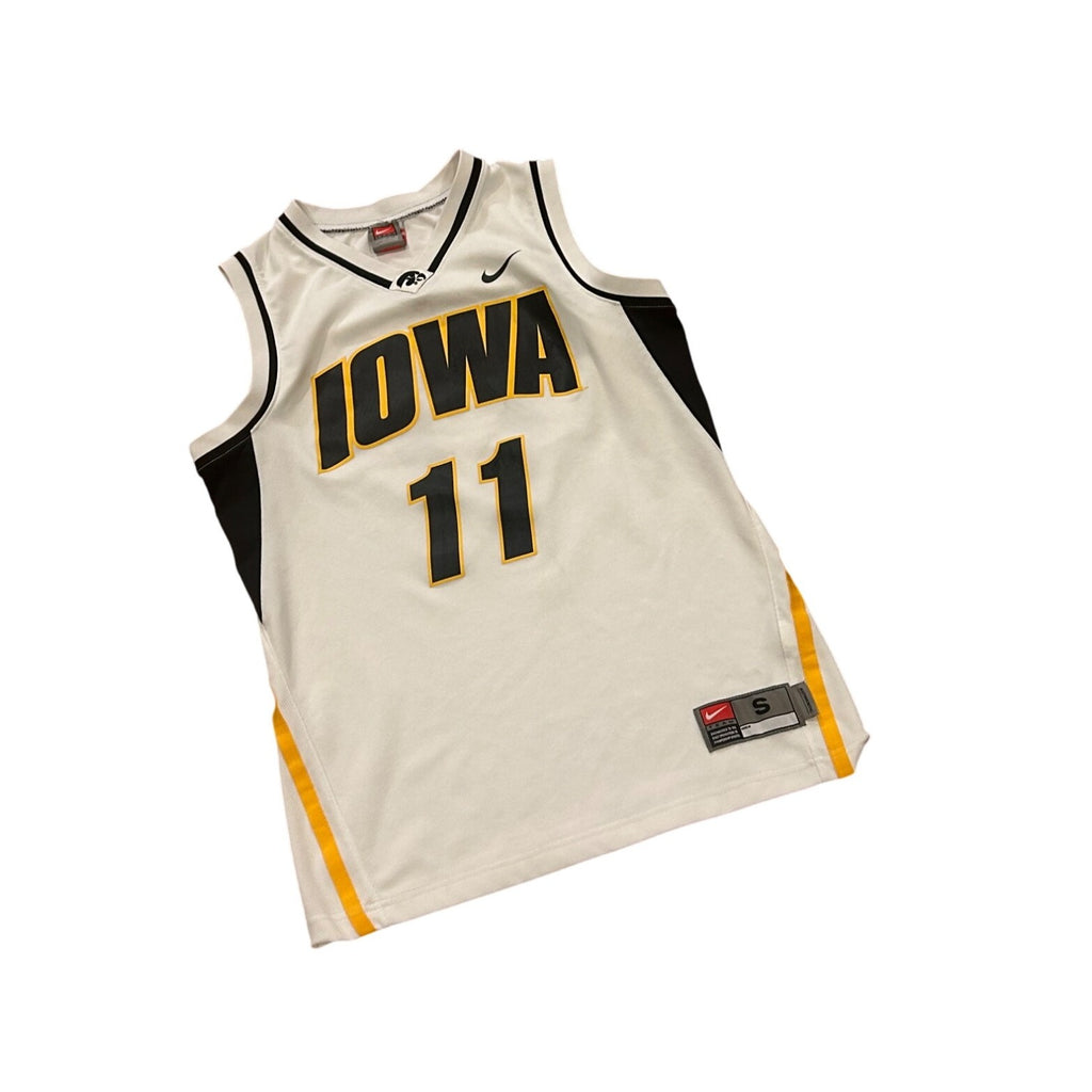 Nike Team Iowa Hawkeyes #11 NCAA Basketball Jersey White Men's Small
